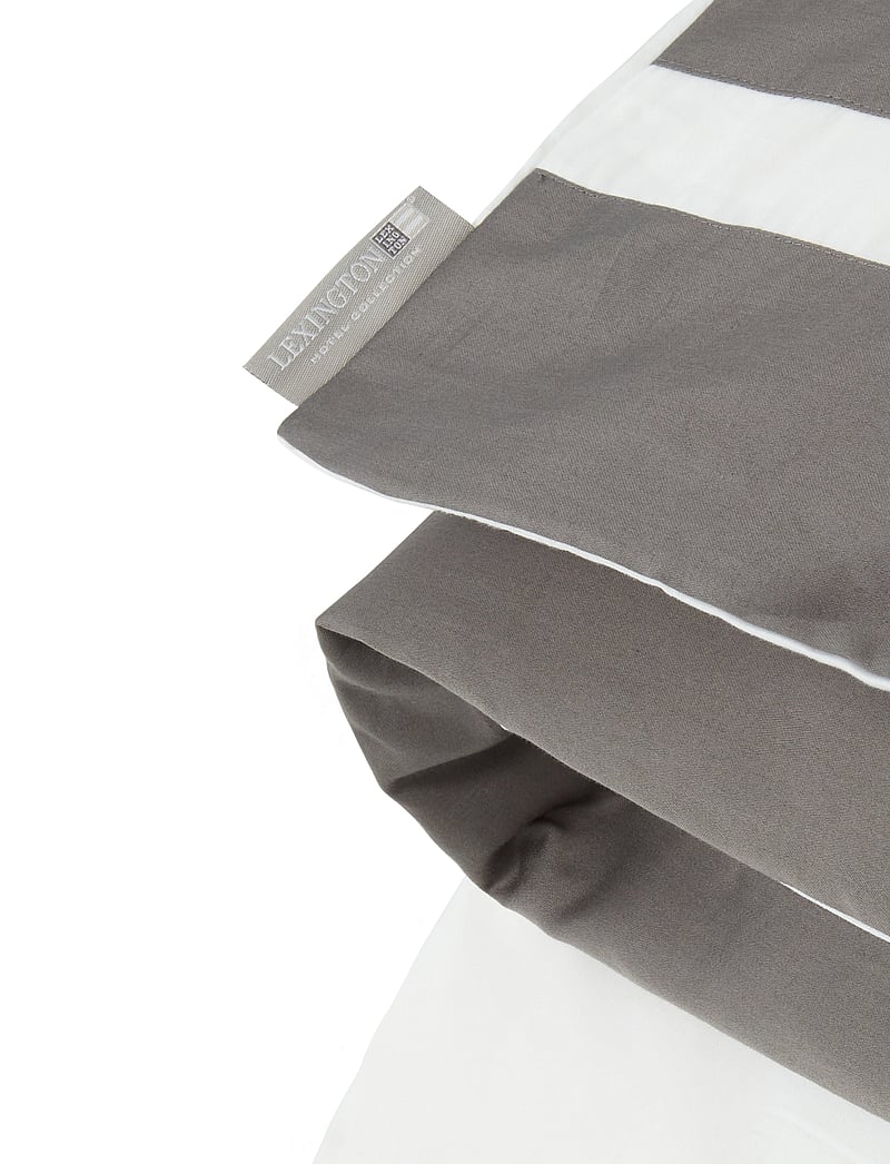Lexington Home - Hotel Sateen White/Charcoal Contrast Duvet Cover - köp efter pris - white/charcoal - 1
