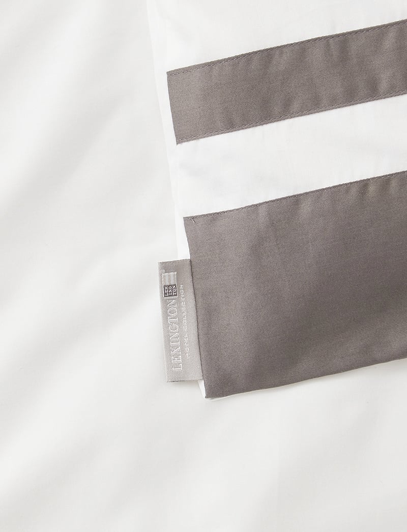 Lexington Home - Hotel Sateen White/Charcoal Contrast Duvet Cover - köp efter pris - white/charcoal - 2