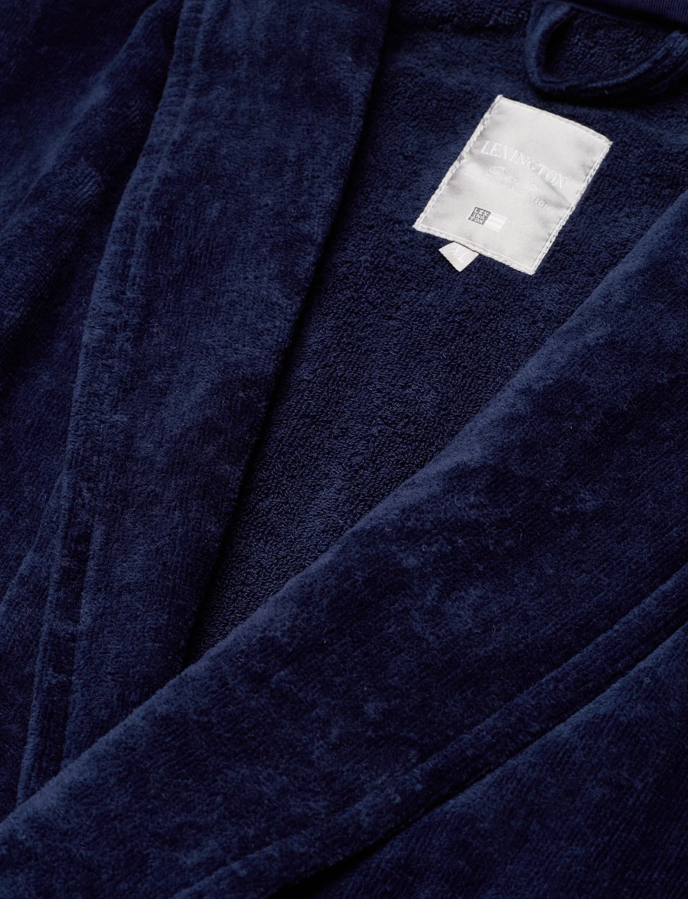 Lexington Home - Hotel Velour Robe - osta hinnan perusteella - dress blue - 2