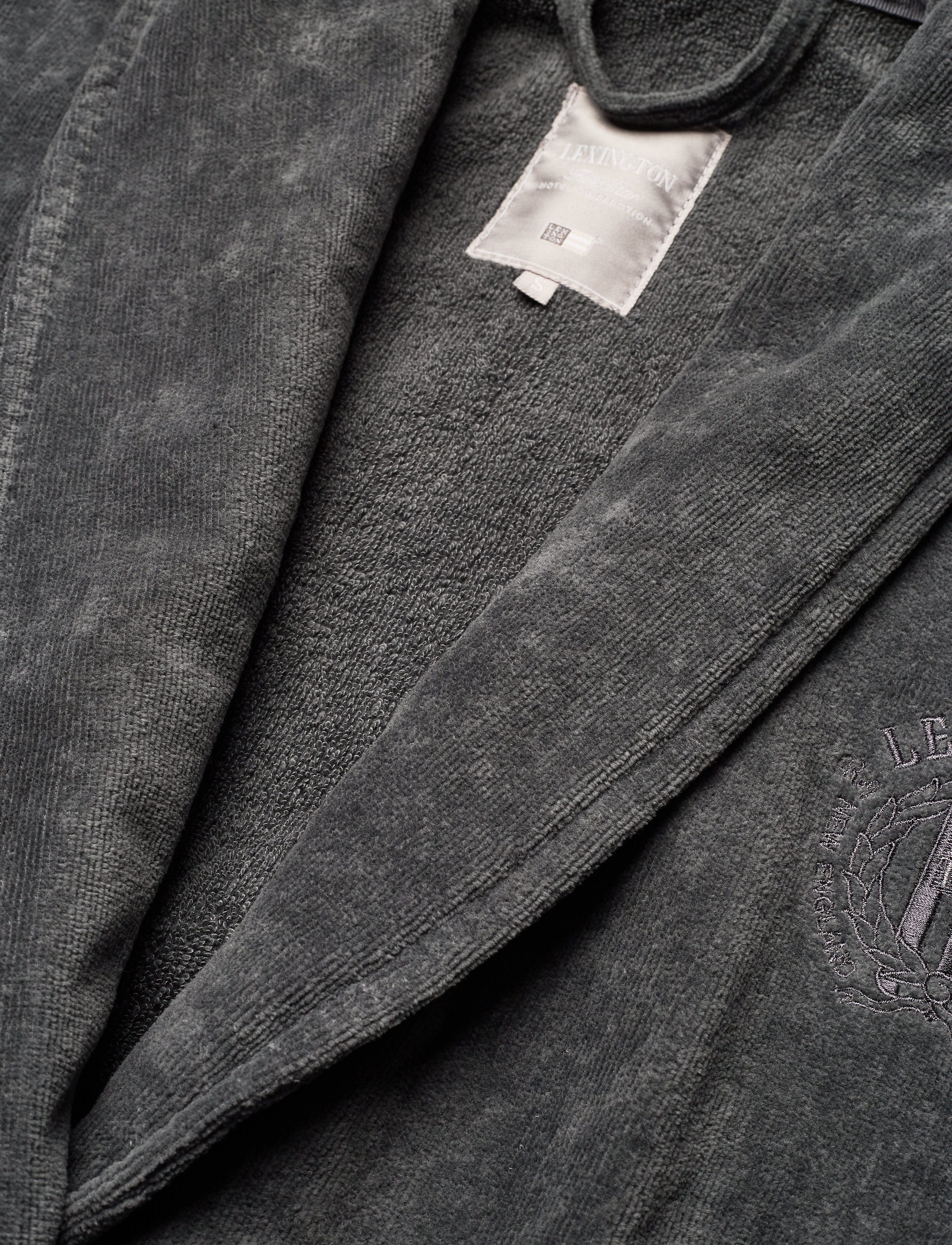 Lexington Home - Hotel Velour Robe - osta hinnan perusteella - gray - 2