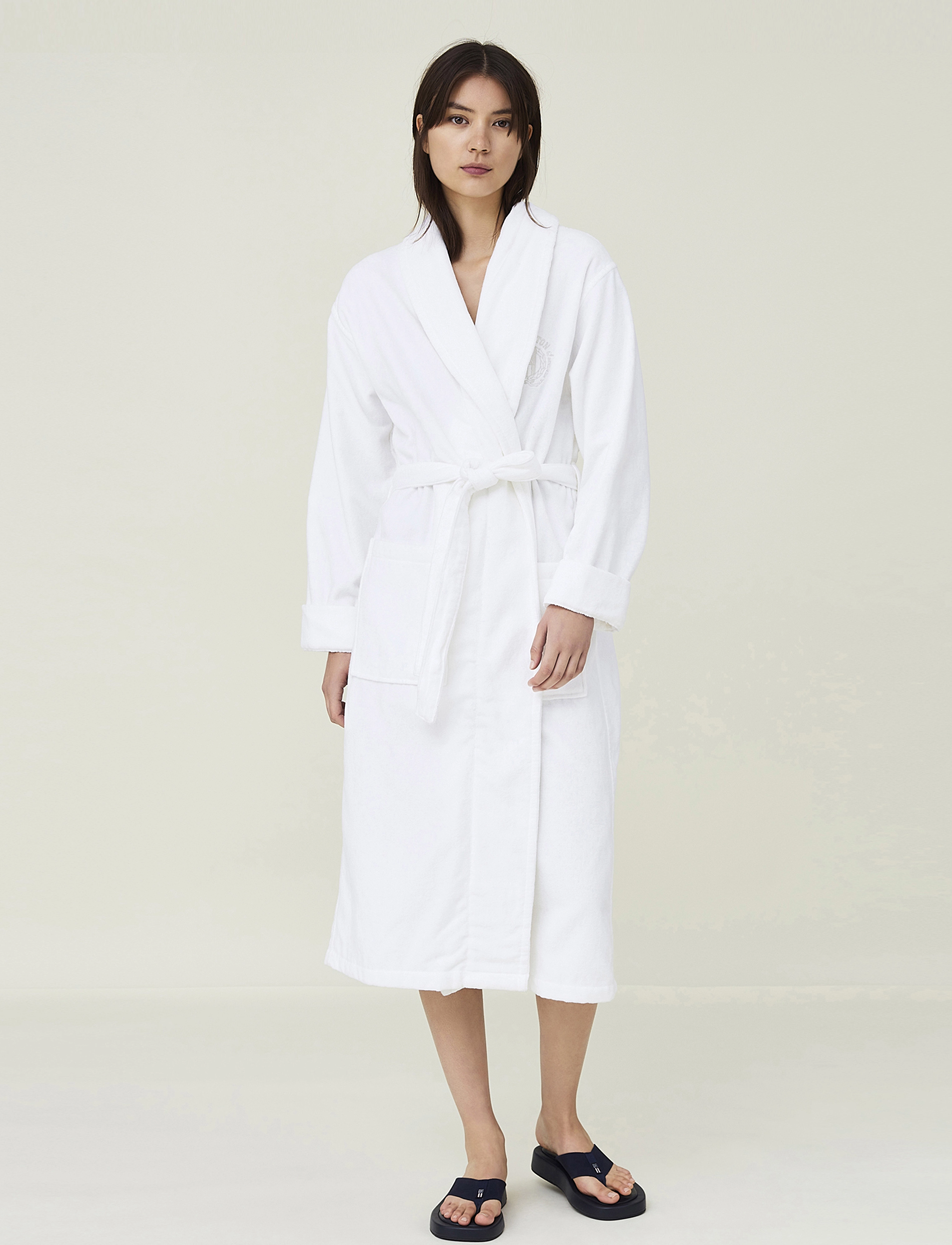 Lexington Home Hotel Velour Robe, XL, Night & Loungewear, Weiß - Robes, Frauen