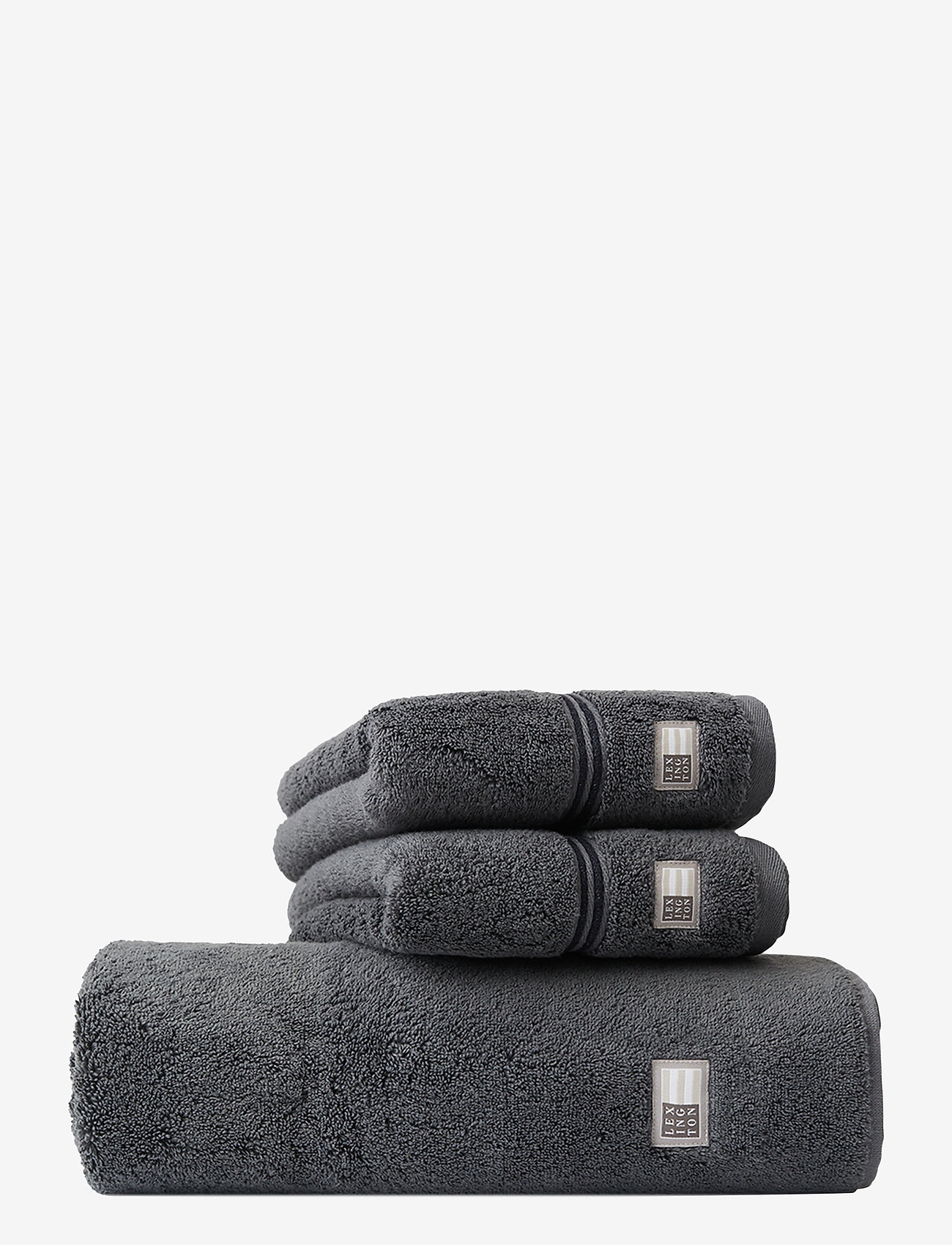 Lexington Home - Lexington Hotel Towel Gray/Dk Gray - handdukar & badlakan - gray/dk gray - 0