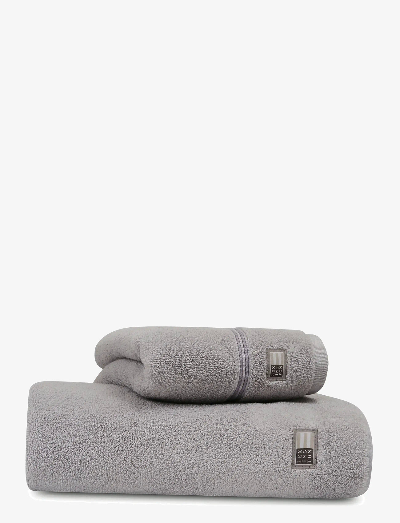 Lexington Home - Lexington Hotel Towel Lt Gray/Gray - gæstehåndklæder - lt gray/gray - 0
