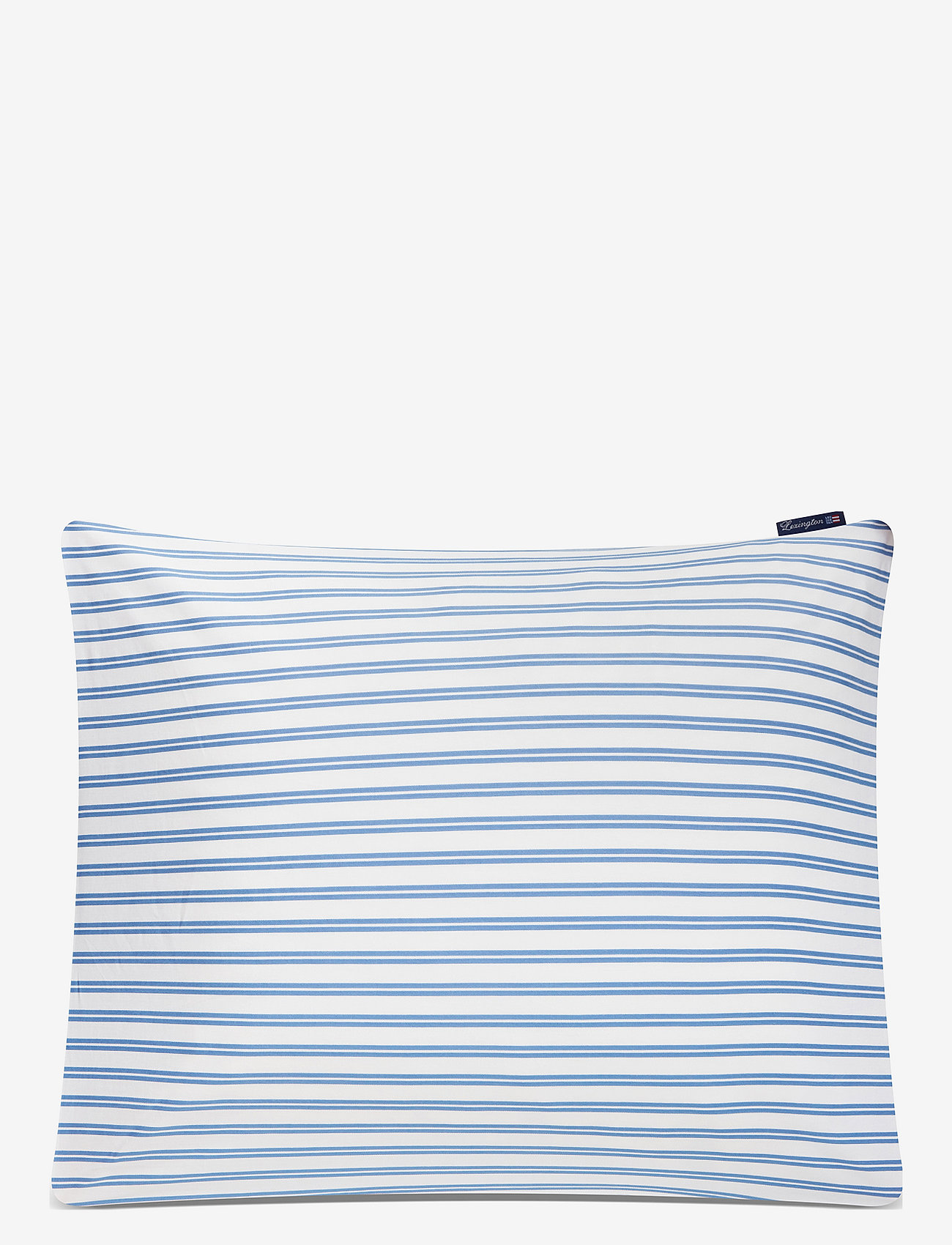 Lexington Home - White/Blue Striped Cotton Poplin Pillowcase - white/blue - 0