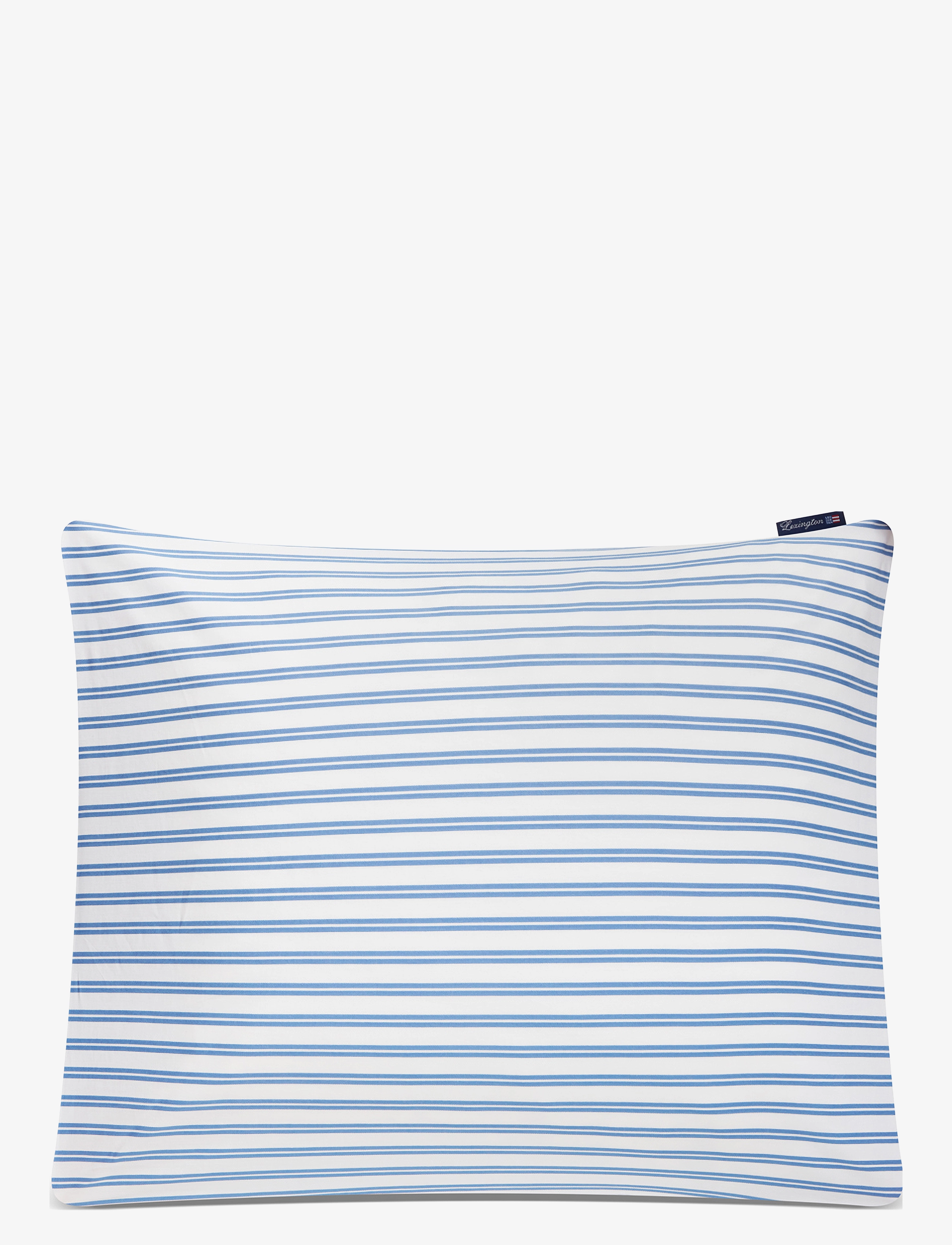 White/Blue Striped Cotton Poplin Pillowcase - WHITE/BLUE