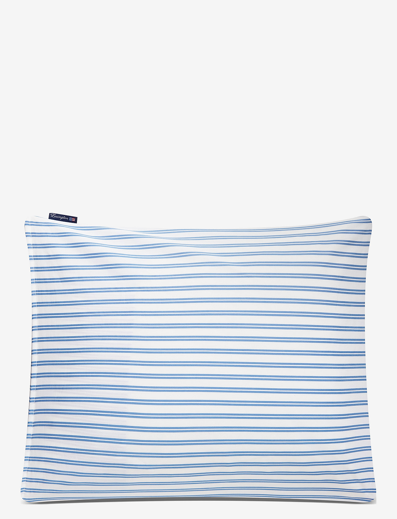 Lexington Home - White/Blue Striped Cotton Poplin Pillowcase - white/blue - 1