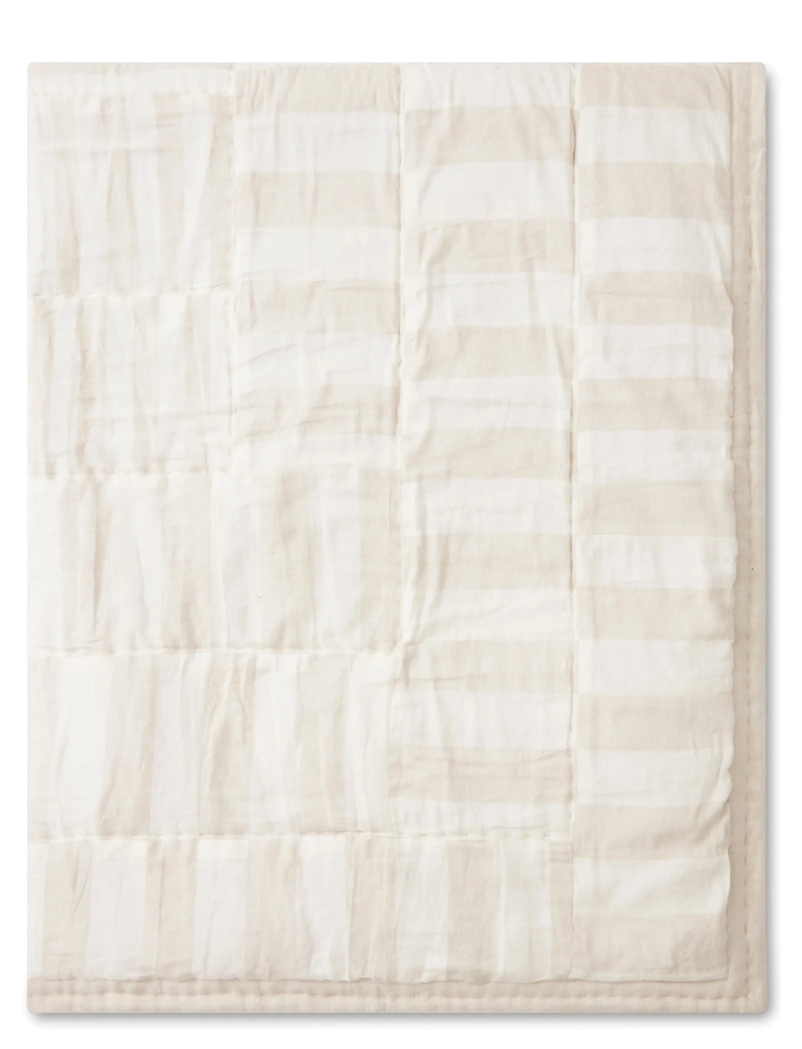 Lexington Home Quilted Linen Blend Bedspread - Tekstiler - WHITE/PUTTY / cream