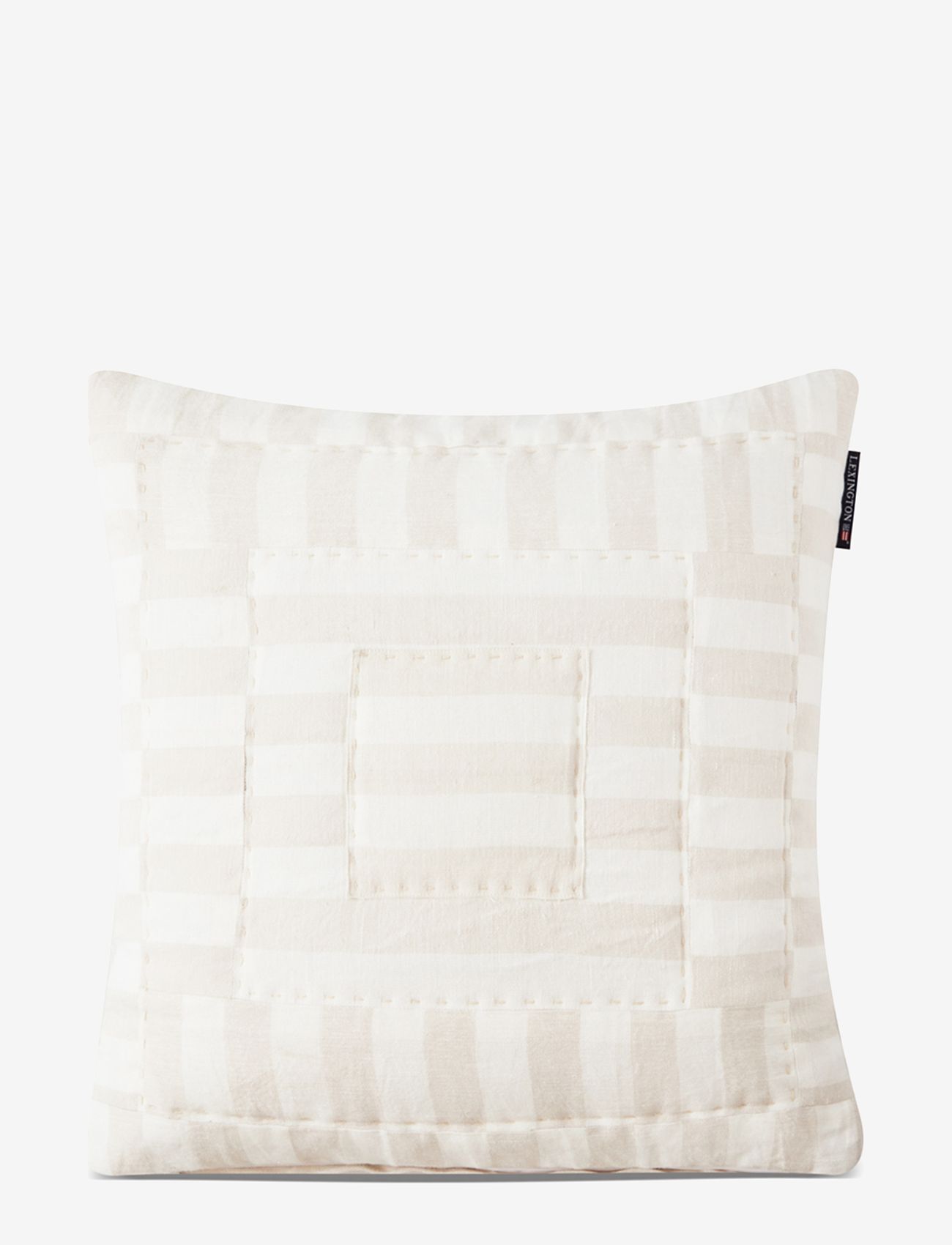 Lexington Home - Quilted Linen Blend Pillow cover - dekoratīvas spilvendrānas - white/putty - 0