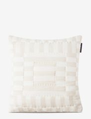 Quilted Linen Blend Pillow cover - WHITE/PUTTY