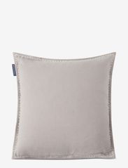 Lexington Home - Flower Embroidered Linen/Cotton Pillow Cover - dekoratīvas spilvendrānas - gray/white - 2