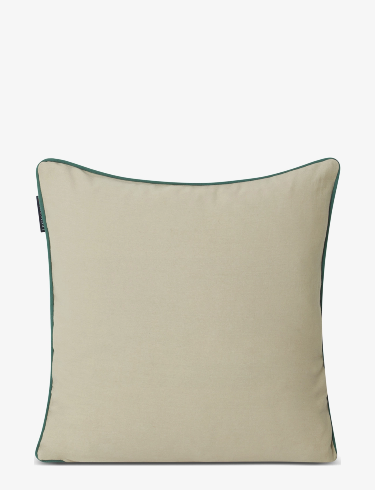 Lexington Home - Wreath Logo Organic Cotton Twill Pillow Cover - beige/green - 1