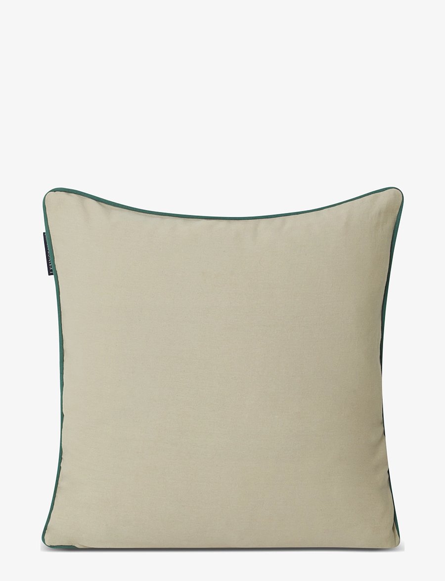 Lexington Home - Wreath Logo Organic Cotton Twill Pillow Cover - beige/green - 1