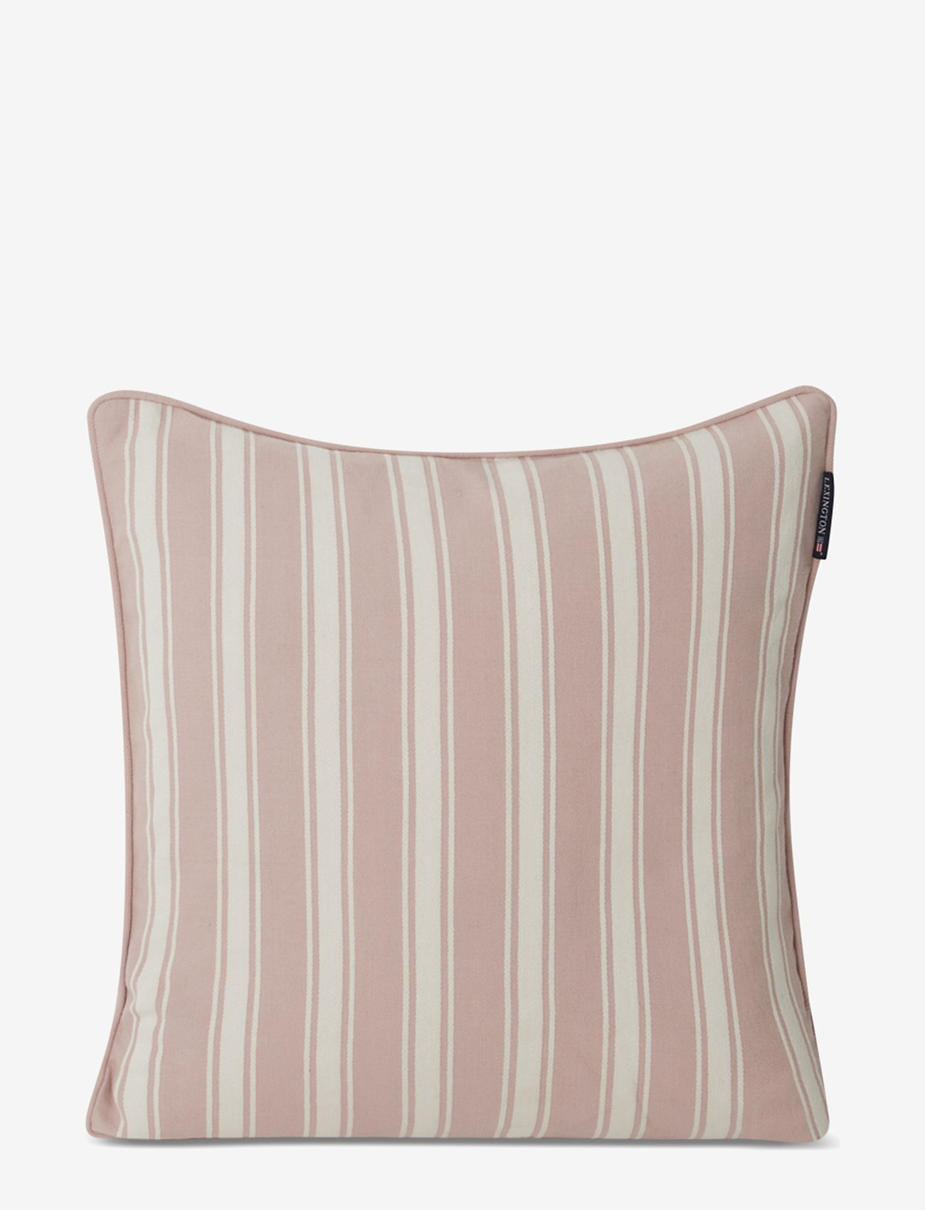 Lexington Home - All Over Striped Organic Cotton Twill Pillow Cover - laveste priser - gray/green/white 5 - 0