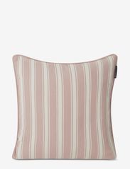 All Over Striped Organic Cotton Twill Pillow Cover - VIOLET/WHITE