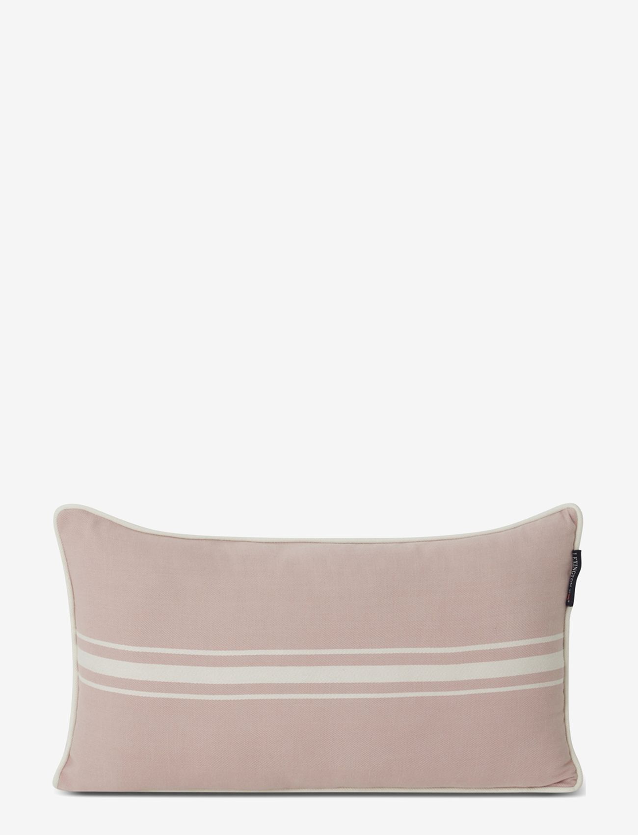 Lexington Home - Small Center Striped Organic Cotton Twill Pillow - cushions - violet/white - 0