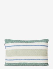 Lexington Home - Irregular Striped Organic Cotton Pillow - cushion covers - green/blue/white - 1