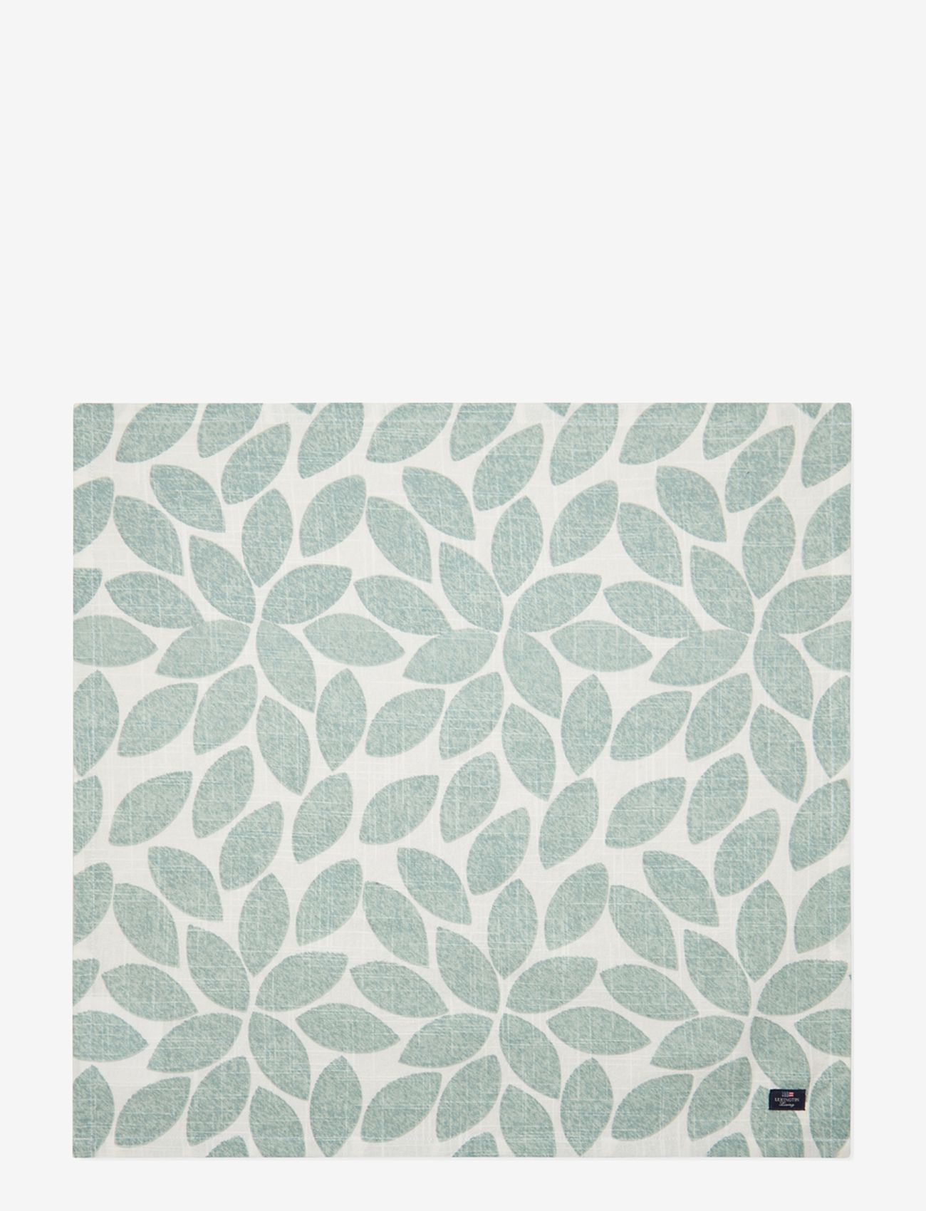 Lexington Home - Printed Leaves Organic Cotton Napkin - tøyservietter - white/green - 0
