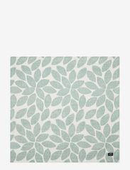 Printed Leaves Organic Cotton Napkin - WHITE/GREEN