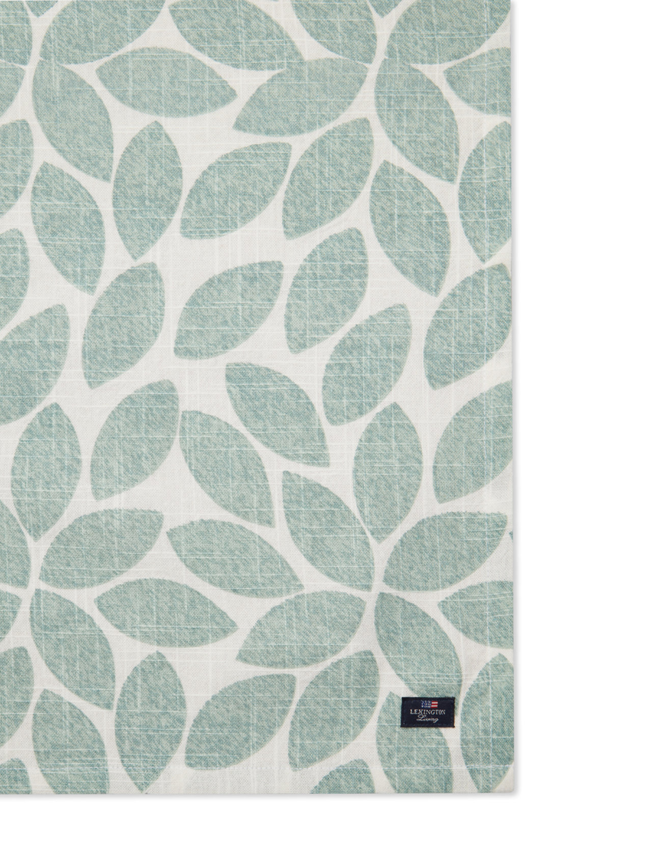 Lexington Home - Printed Leaves Organic Cotton Napkin - tøyservietter - white/green - 1