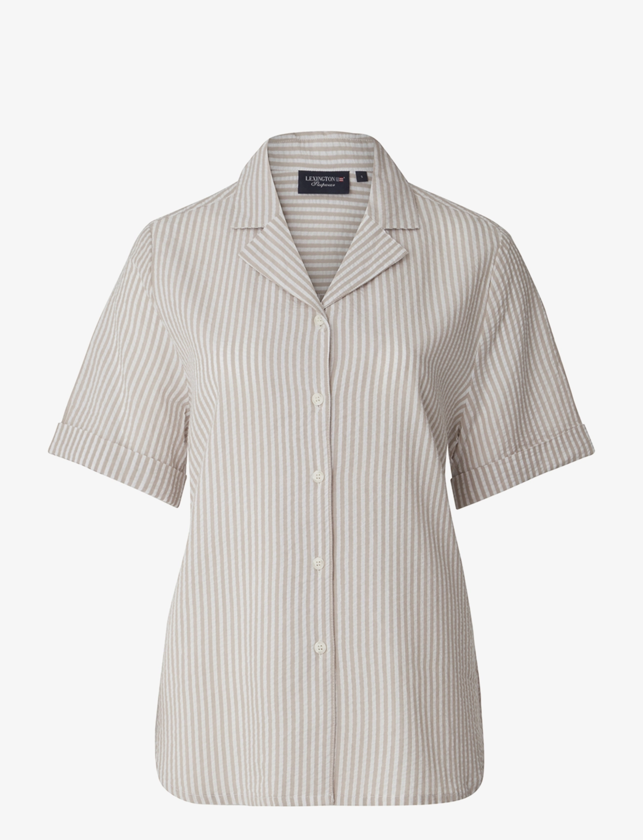 Lexington Home - Lauren Organic Cotton Seersucker Pajama Set - geburtstagsgeschenke - beige/white - 1