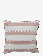 Lexington Home - Embroidery Striped Sham - puder - pink/white - 0