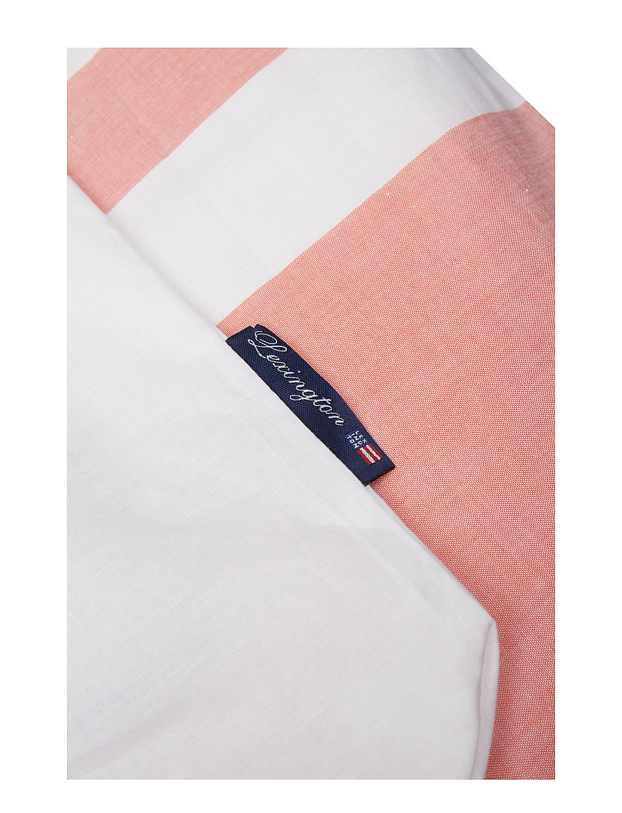 Lexington Home - Apricot Horizontal Striped Poplin Set - voodiriiete komplektid - white/apricot - 1