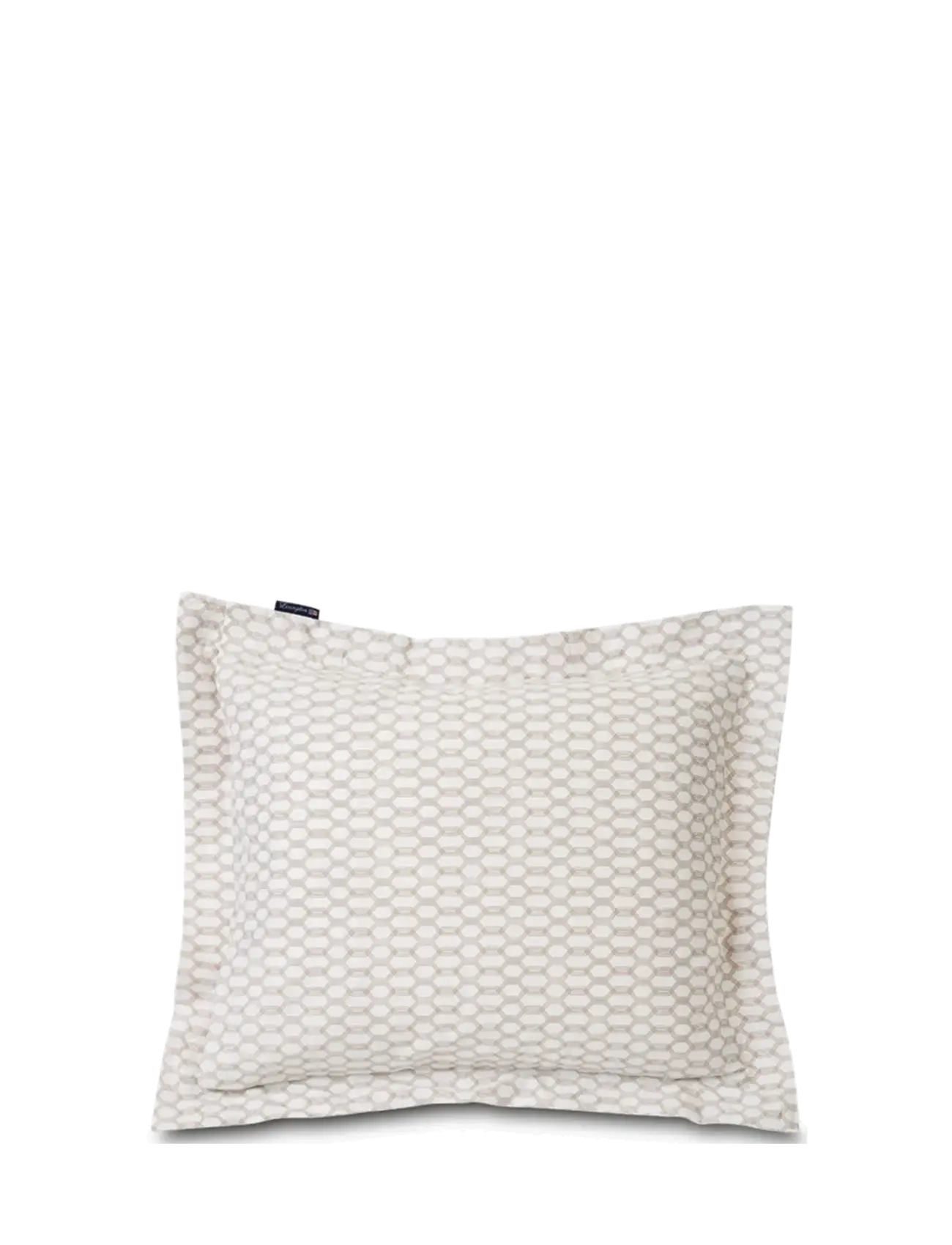 Lexington Home White/Dk Beige Printed Cotton Sateen Pillowcase - Tekstiilid - WHITE/DK BEIGE / white