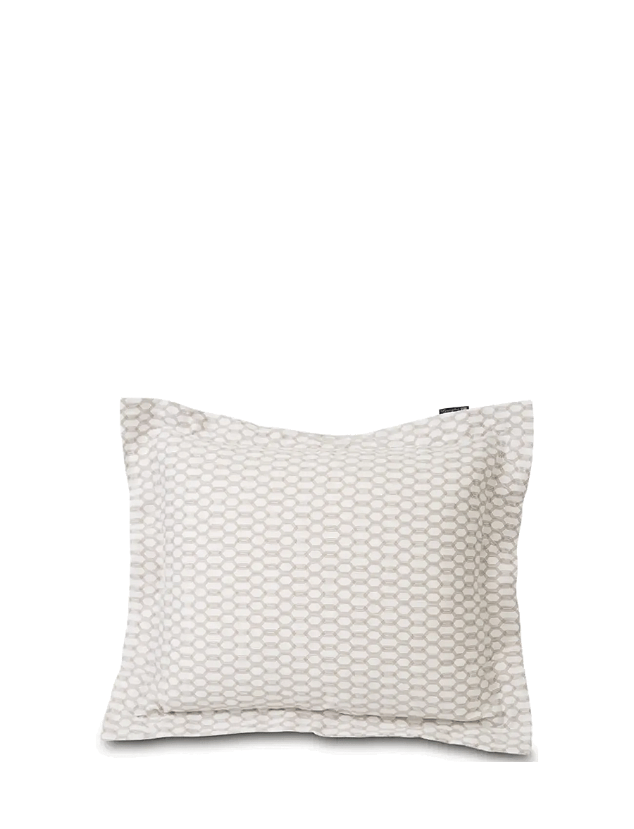 Lexington Home - White/Dk Beige Printed Cotton Sateen Pillowcase - padjapüürid - white/dk beige - 1
