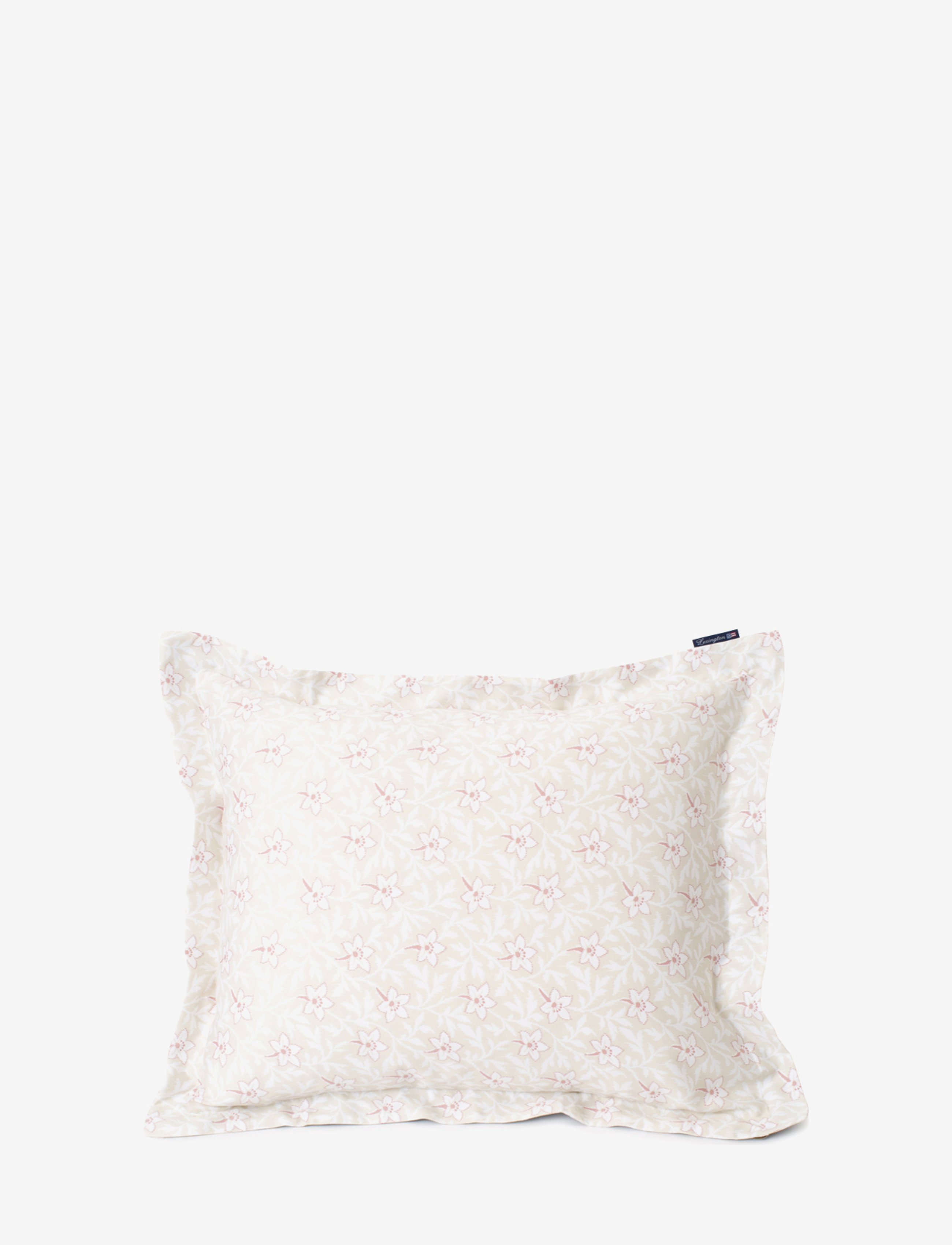 Lexington Home LtBeige/Pink Flower Print Cotton Sateen Pillowcase - Presenter - LT BEIGE/PINK / multi