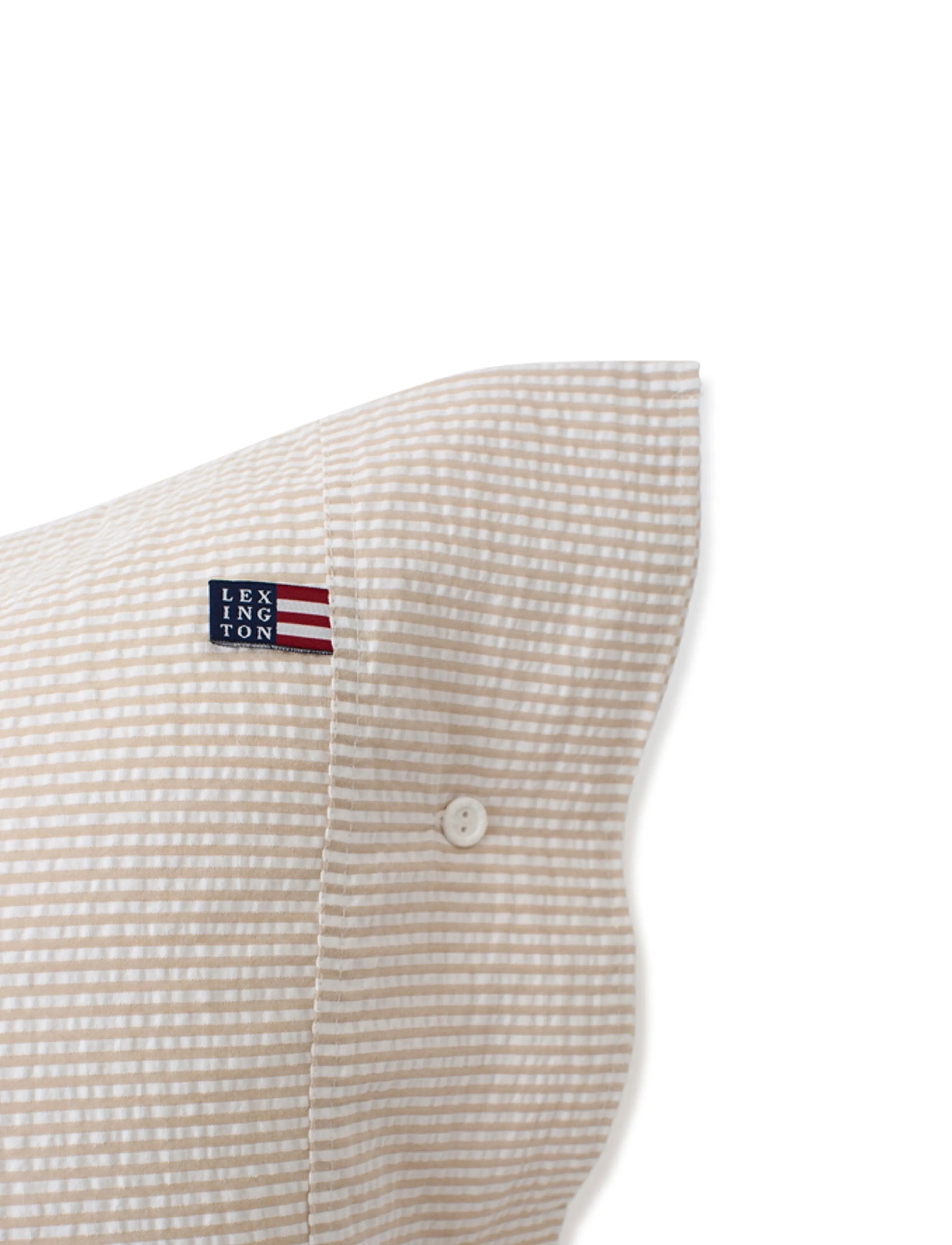 Lexington Home - Beige/White Striped Cotton Seersucker Pillowcase - beige/white - 2
