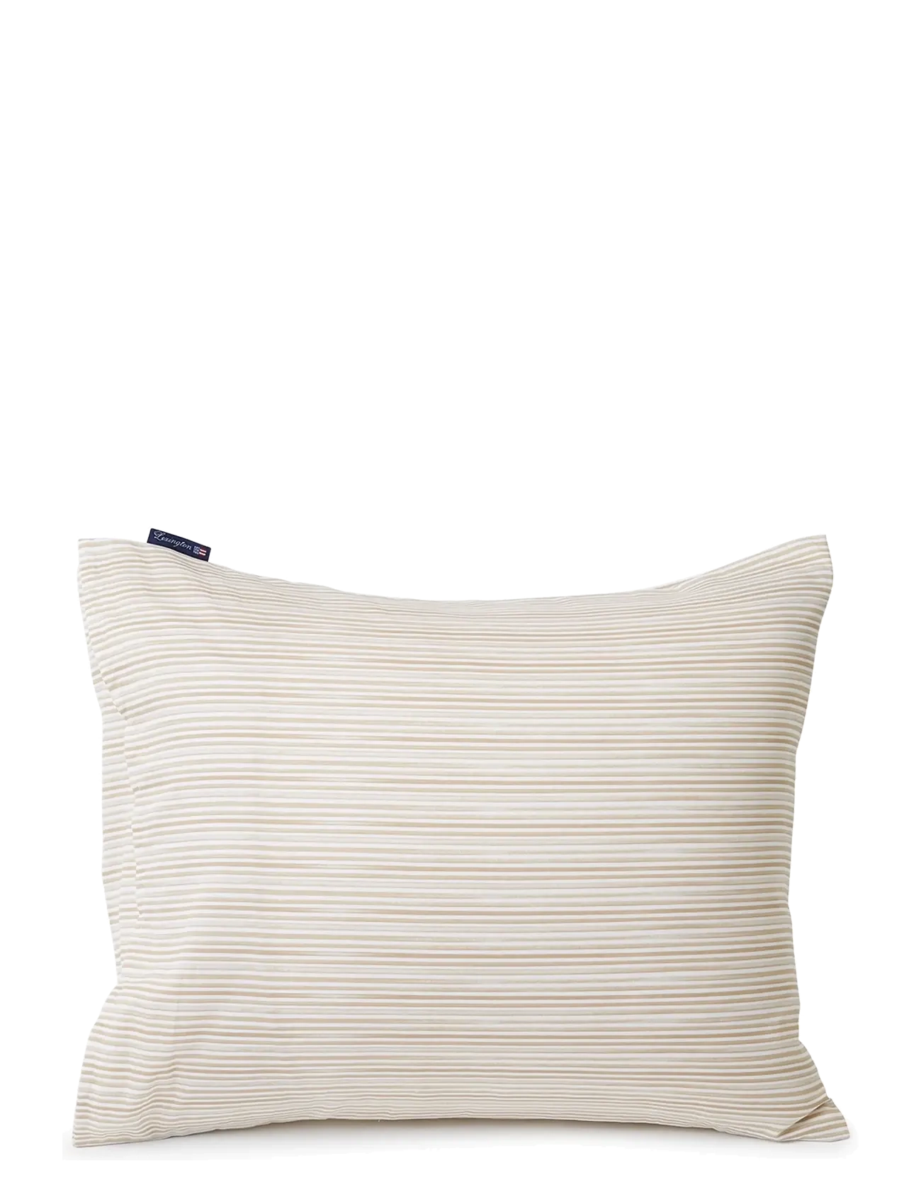 Lexington Home Beige Striped Organic Cotton Sateen Pillowcase - Soveværelsestekstiler - BEIGE/WHITE / cream
