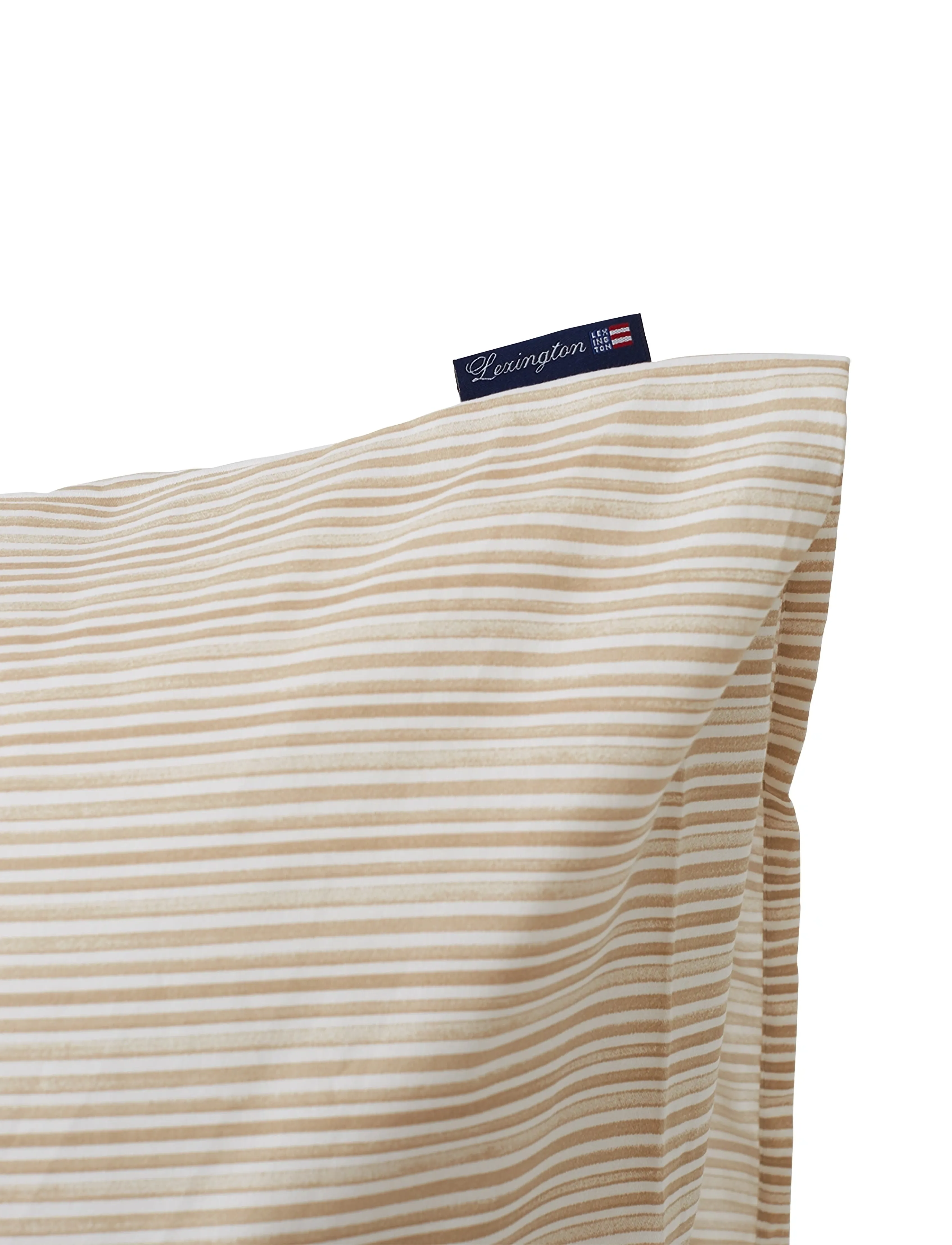 Lexington Home - Beige Striped Organic Cotton Sateen Pillowcase - beige/white - 2