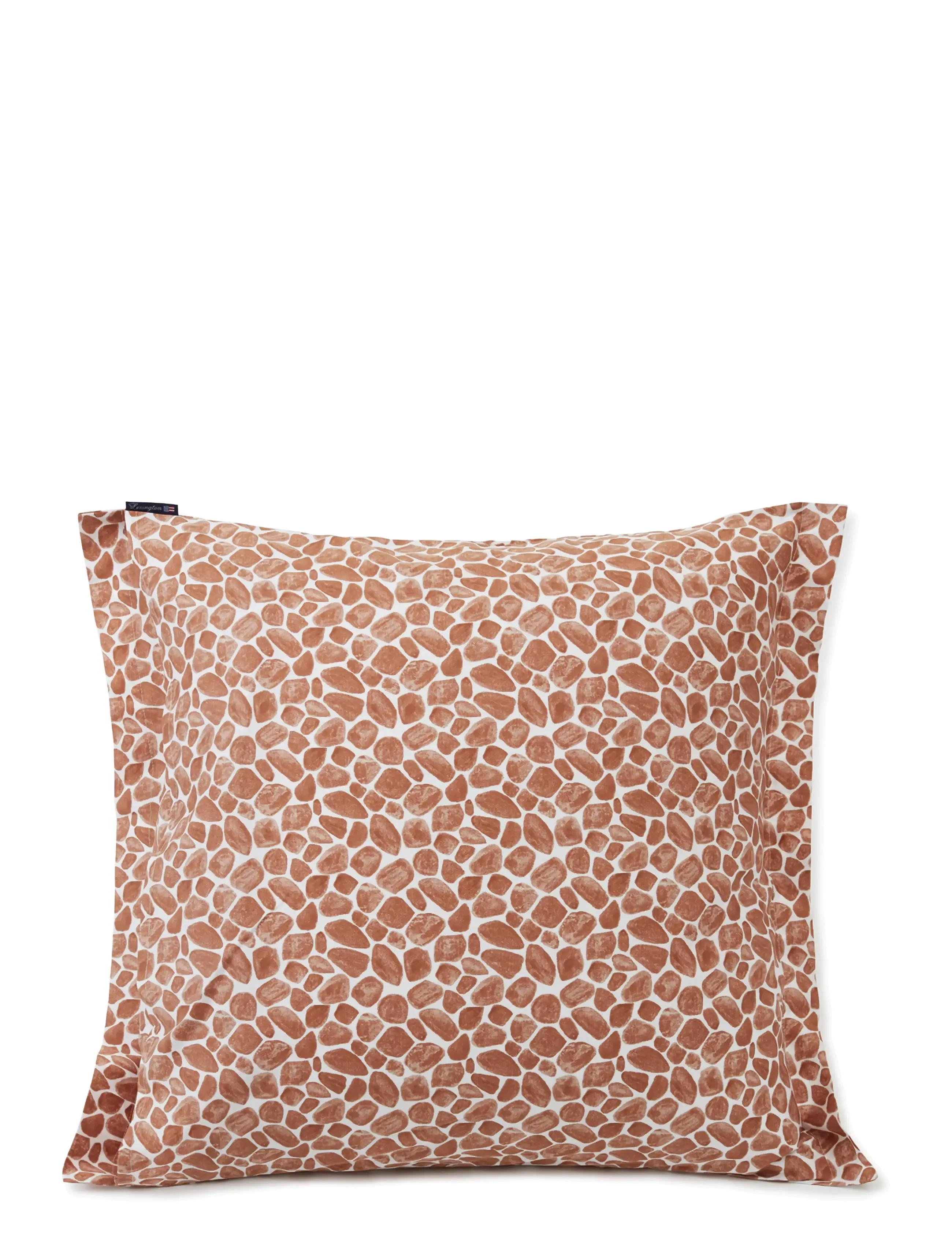 Lexington Home Printed Giraffe Organic Cotton Sateen Pillowcase - Pillow cases - DK BEIGE/WHITE / orange