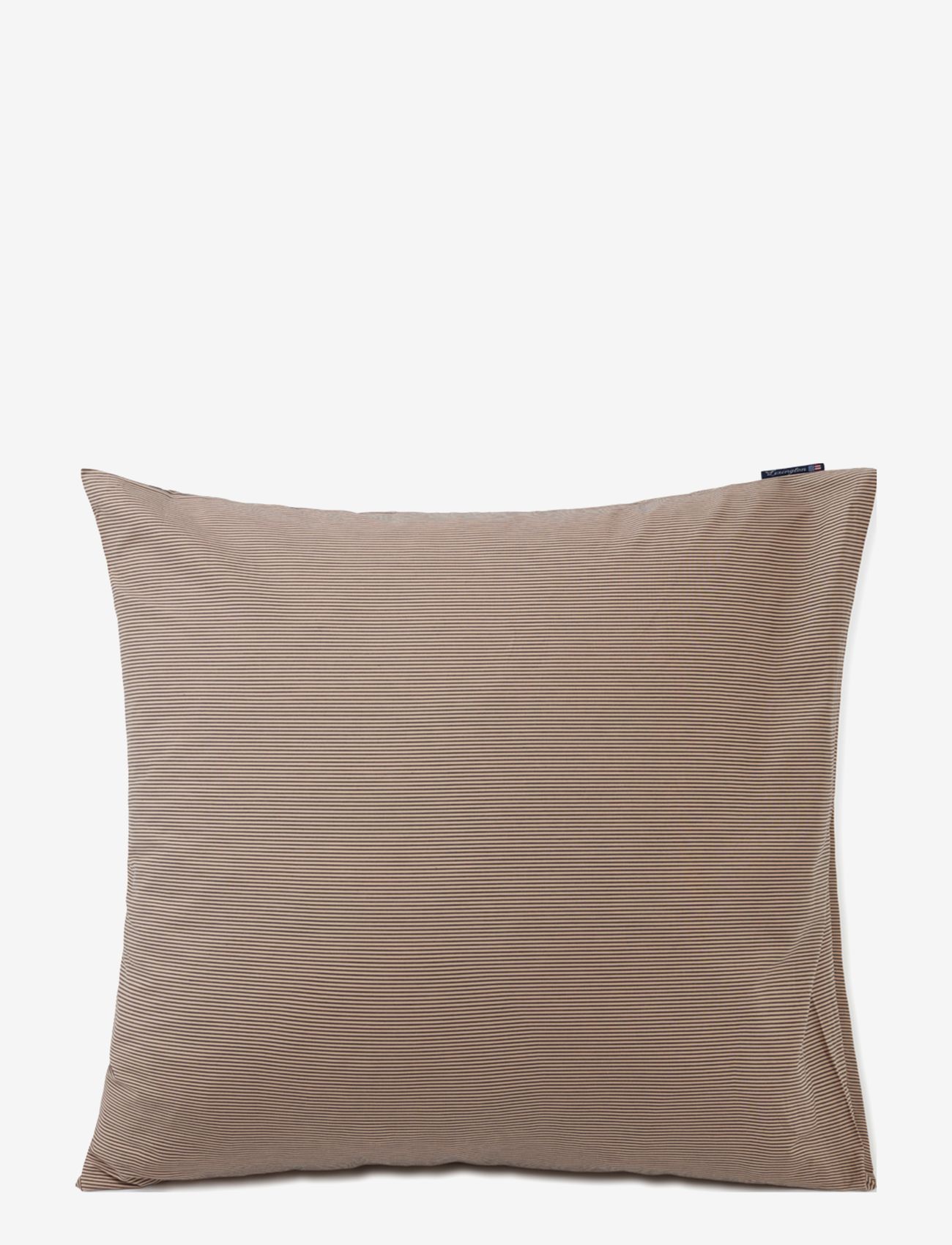 Lexington Home - Beige/Dk Gray Striped Cotton Poplin Pillowcase - laveste priser - beige/dk gray - 0