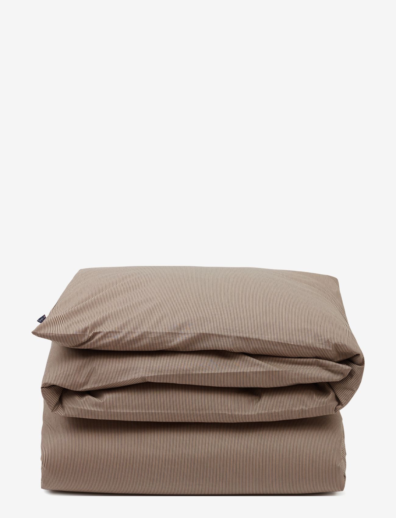 Lexington Home Beige/Dk Gray Striped Cotton Poplin Duvet Cover - Textilier - BEIGE/DK GRAY / beige