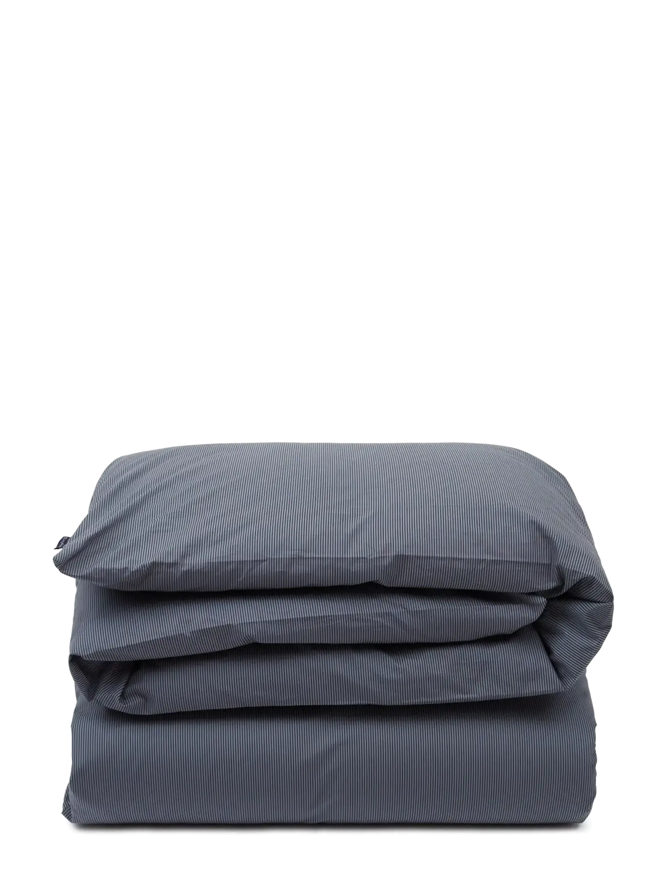 Lexington Home Steel Blue/Dk Gray Striped Cott Poplin Duvet Cover - Tekstiler - STEEL BLUE/DK GRAY / navy