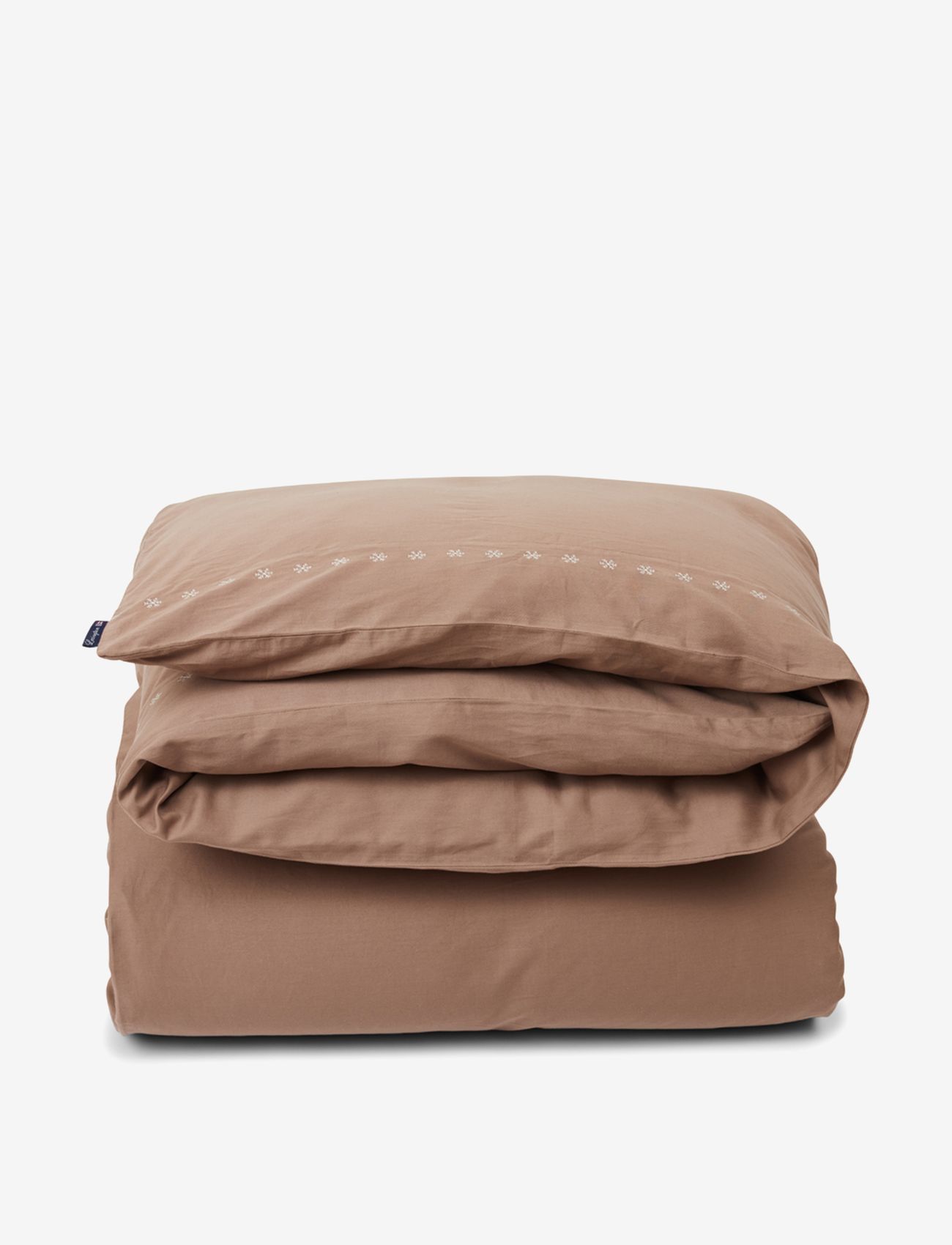 Lexington Home Snowflake Embroidered Cotton Sateen Set - Bryllupsgaver - MID BROWN/WHITE / brown