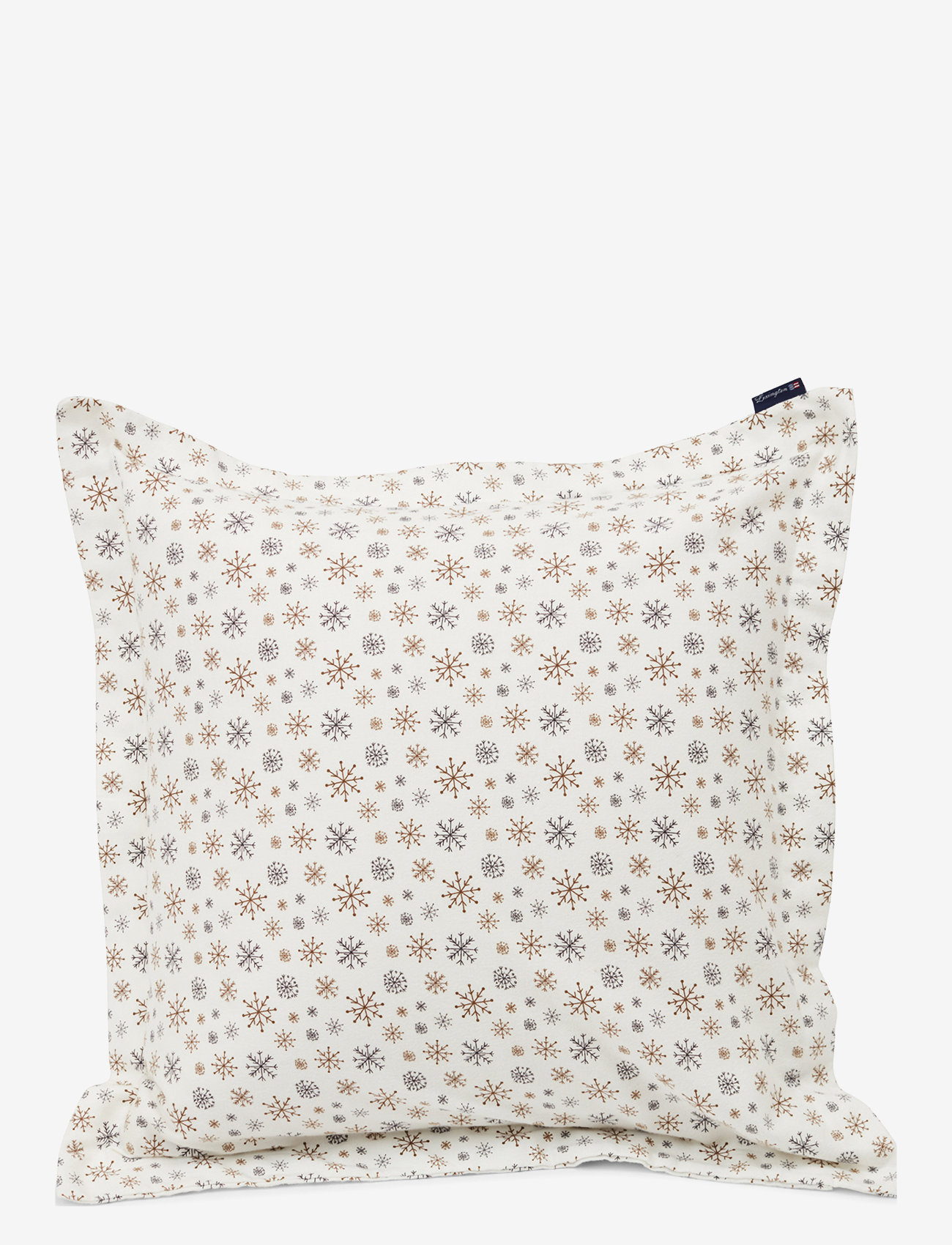 Lexington Home White/Beige Snowflake Printed Flannel Pillowcase - Pudebetræk - WHITE/BEIGE/GRAY / multi