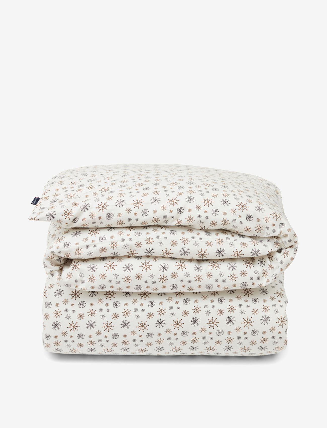 Lexington Home White/Beige Snowflake Printed Flannel Set - Tekstiler - WHITE/BEIGE/GRAY / multi