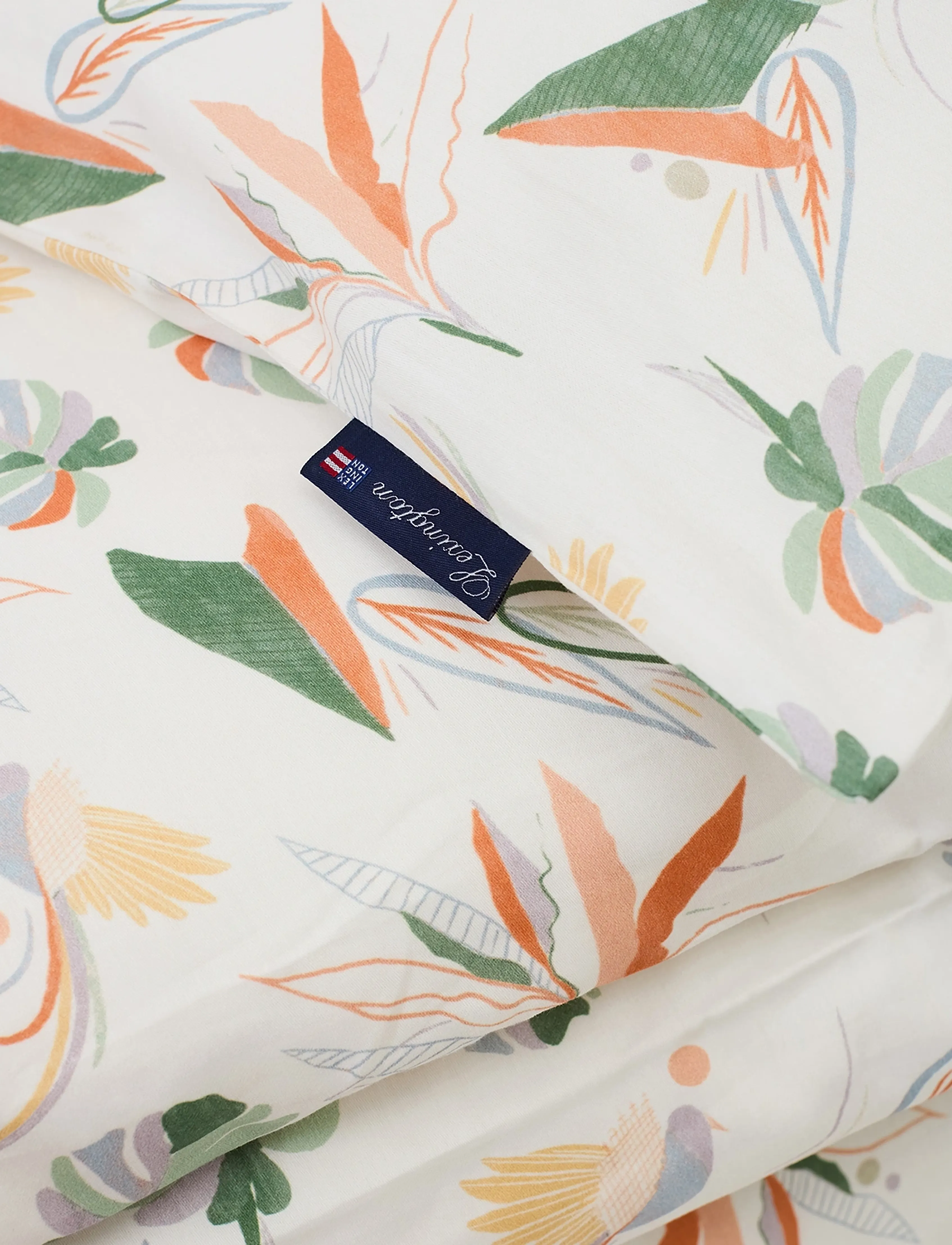 Lexington Home - Multi Color Printed Cotton Sateen Duvet Cover - white multi - 1