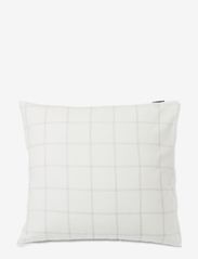 Checked Lyocell/Cotton Pillowcase - OFF WHITE/DK BLUE