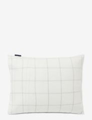 Lexington Home - Checked Lyocell/Cotton Pillowcase - laagste prijzen - off white/dk blue - 1