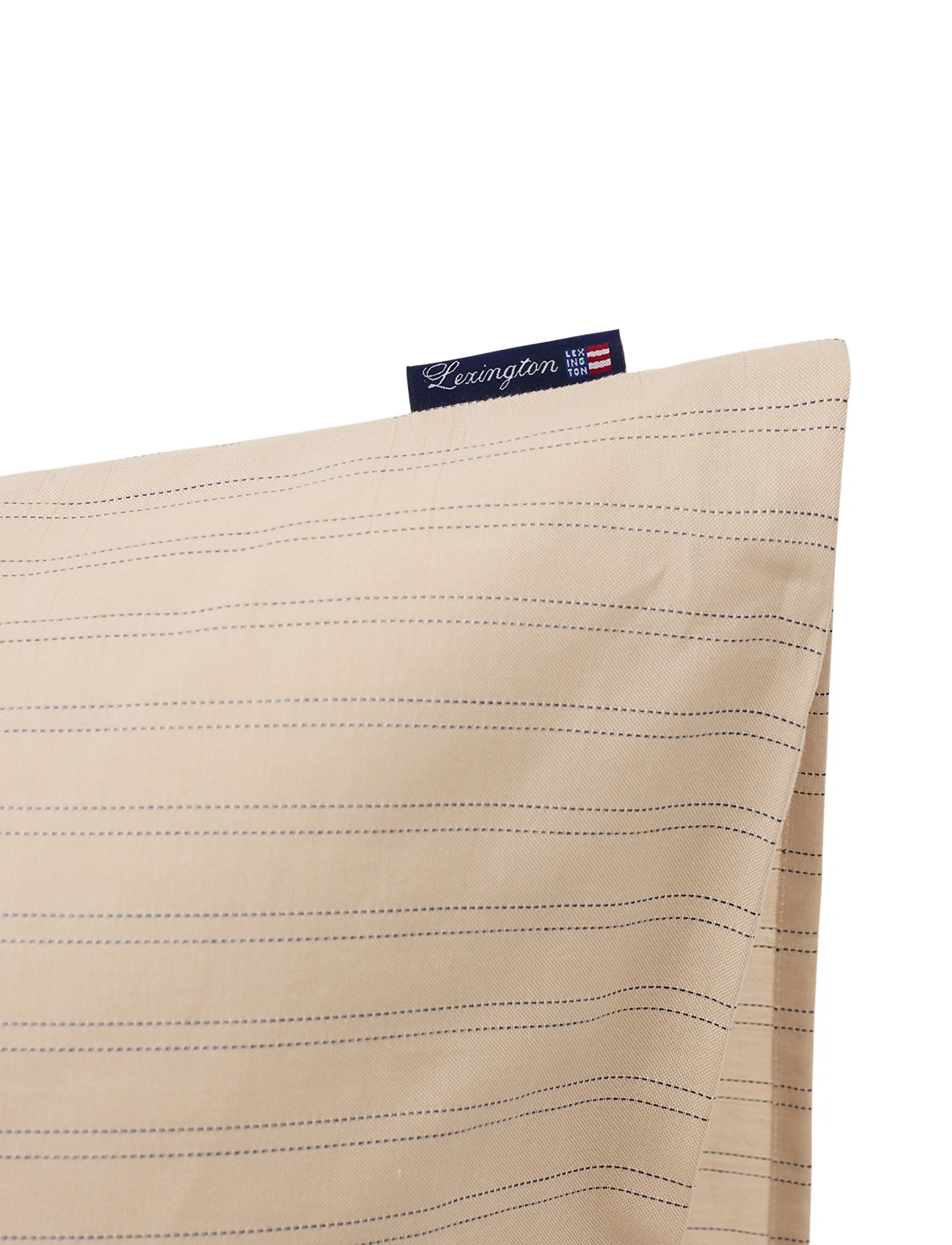 Lexington Home - Beige/Dk Blue Striped Lyocell/Cotton Pillowcase - lt beige/dk blue - 2