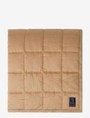 Check Quilted Viscose Sateen Bedspread - BEIGE/SAND