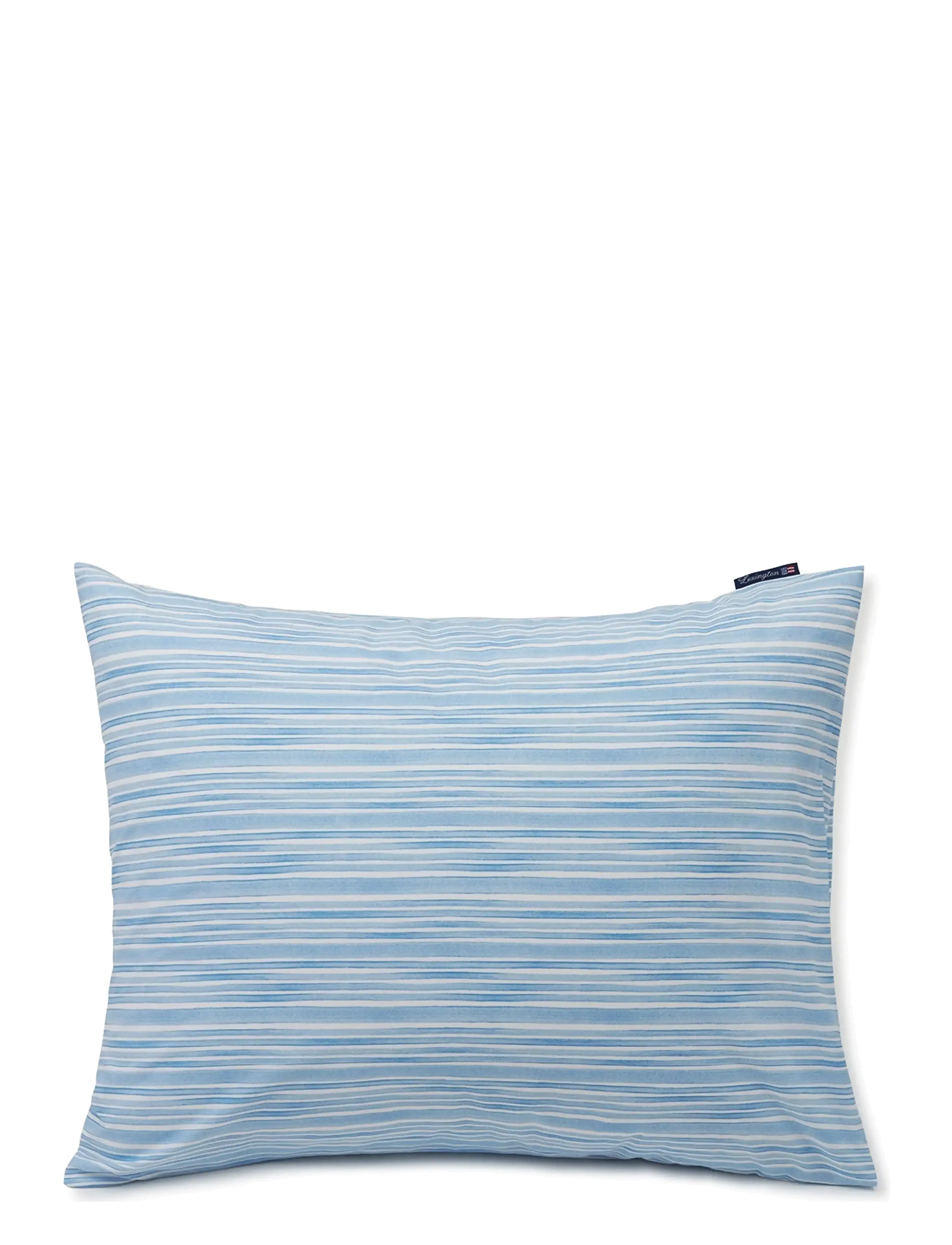 Blue/White Striped Cotton Poplin Pillowcase - BLUE/WHITE