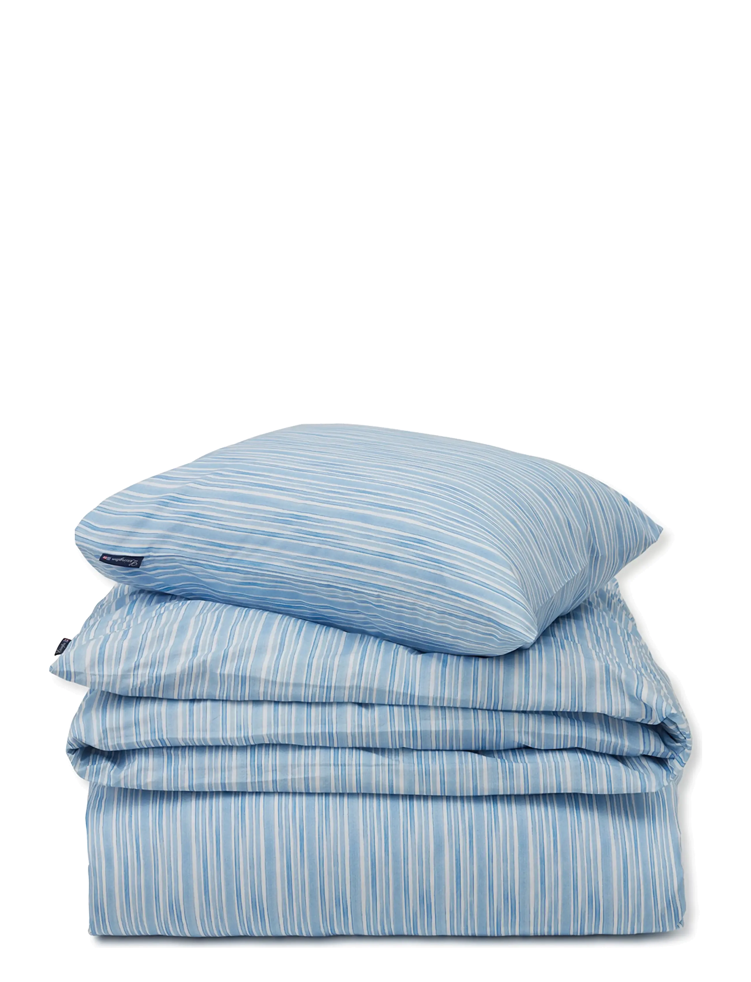 Lexington Home Blue/White Striped Cotton Poplin Bed Set - Bettwäsche - BLUE/WHITE / blue