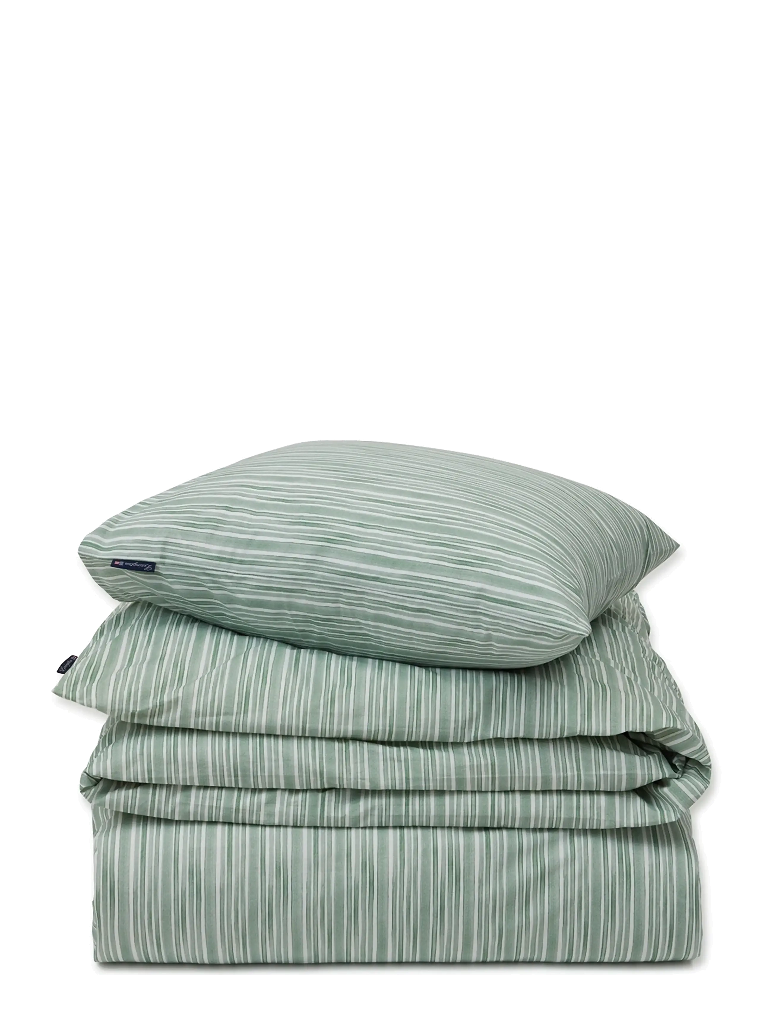 Lexington Home Green/White Striped Cotton Poplin Bed Set - Sengesæt - GREEN/WHITE / green