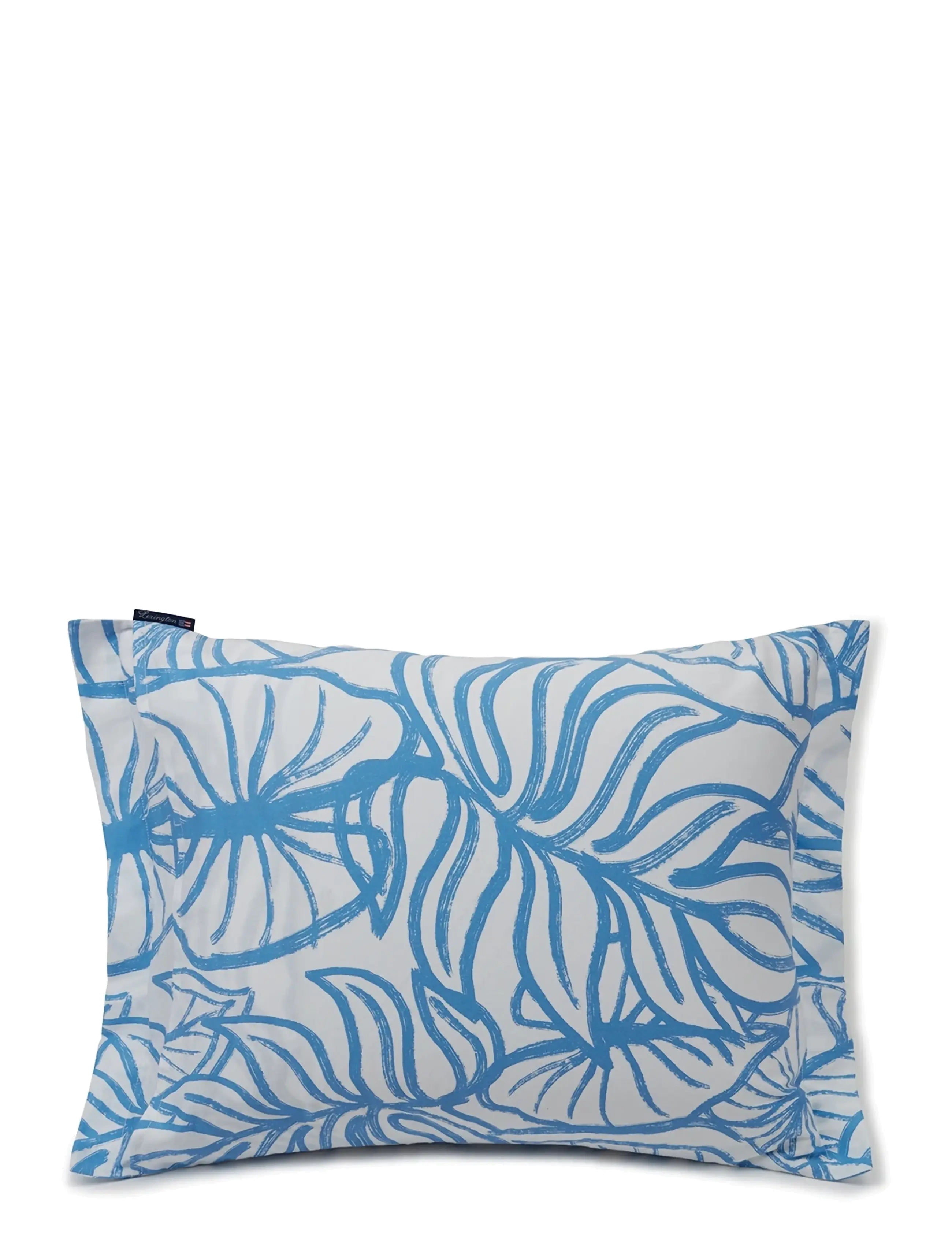 Lexington Home - White/Blue Printed Cotton Sateen Pillowcase - white/blue - 1