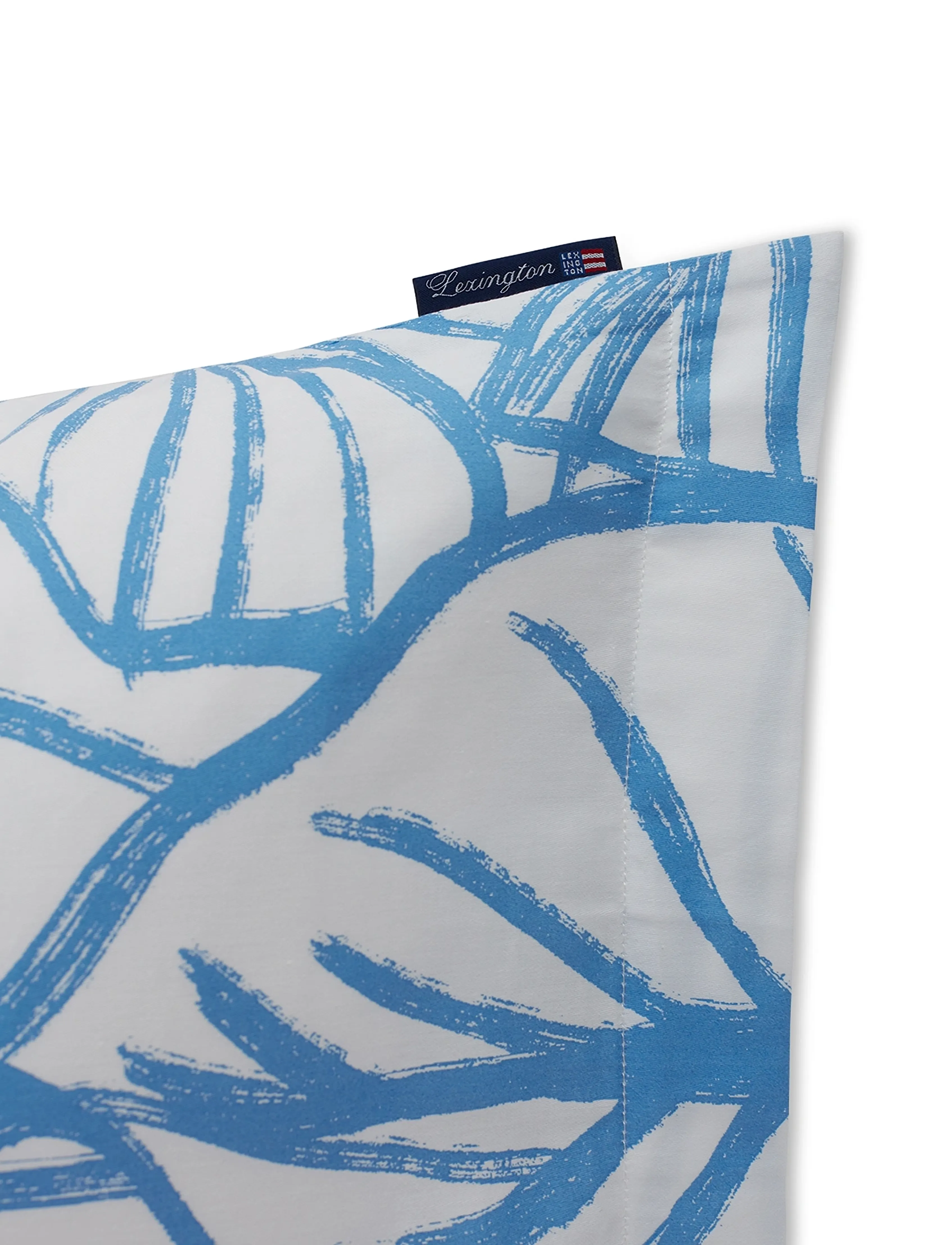 Lexington Home - White/Blue Printed Cotton Sateen Pillowcase - white/blue - 2