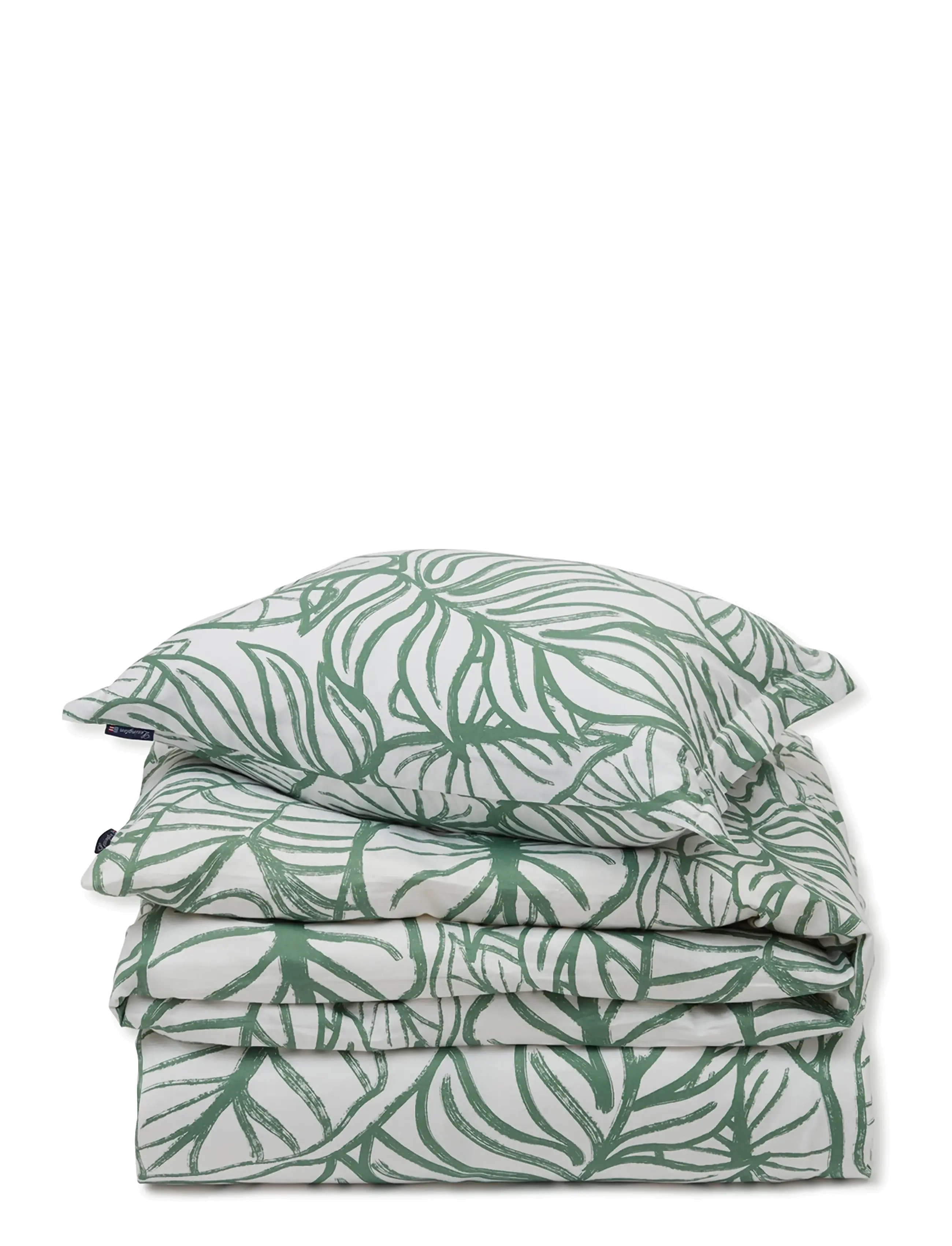 Lexington Home White/Green Printed Cotton Sateen Bed Set - Bettwäsche - WHITE/GREEN / multi